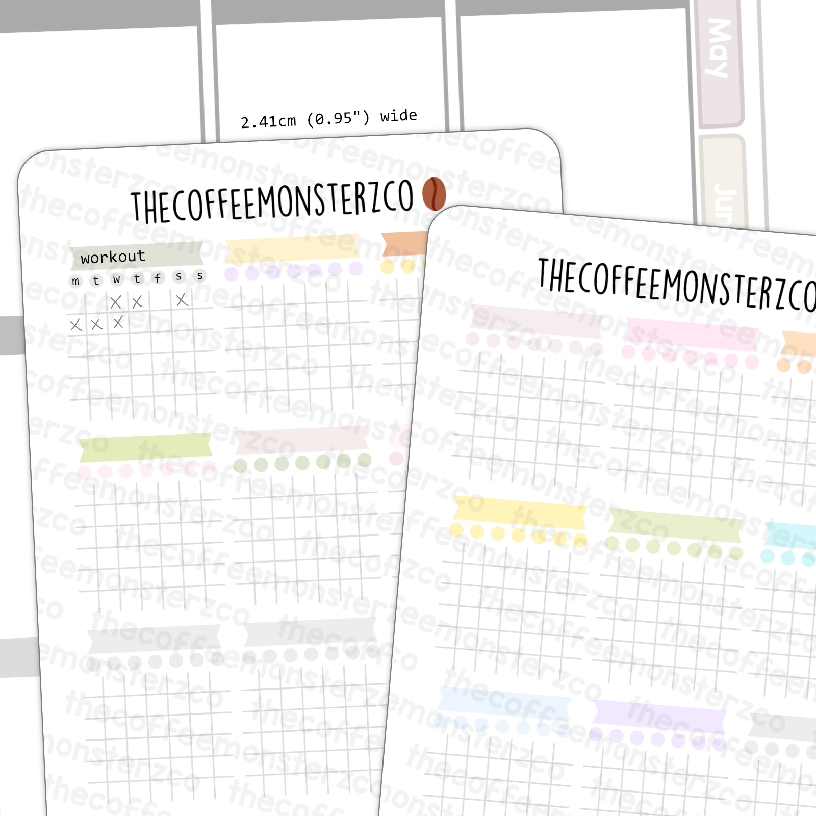 Small Monthly Habit Trackers