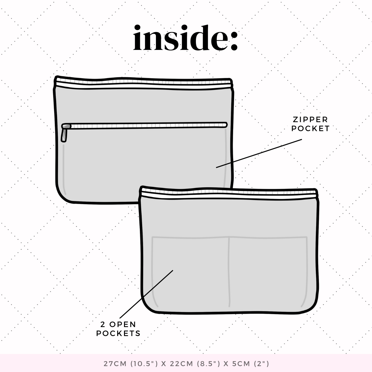 Misfit Blush Pink - XL Stationery Pouch (1 per customer)