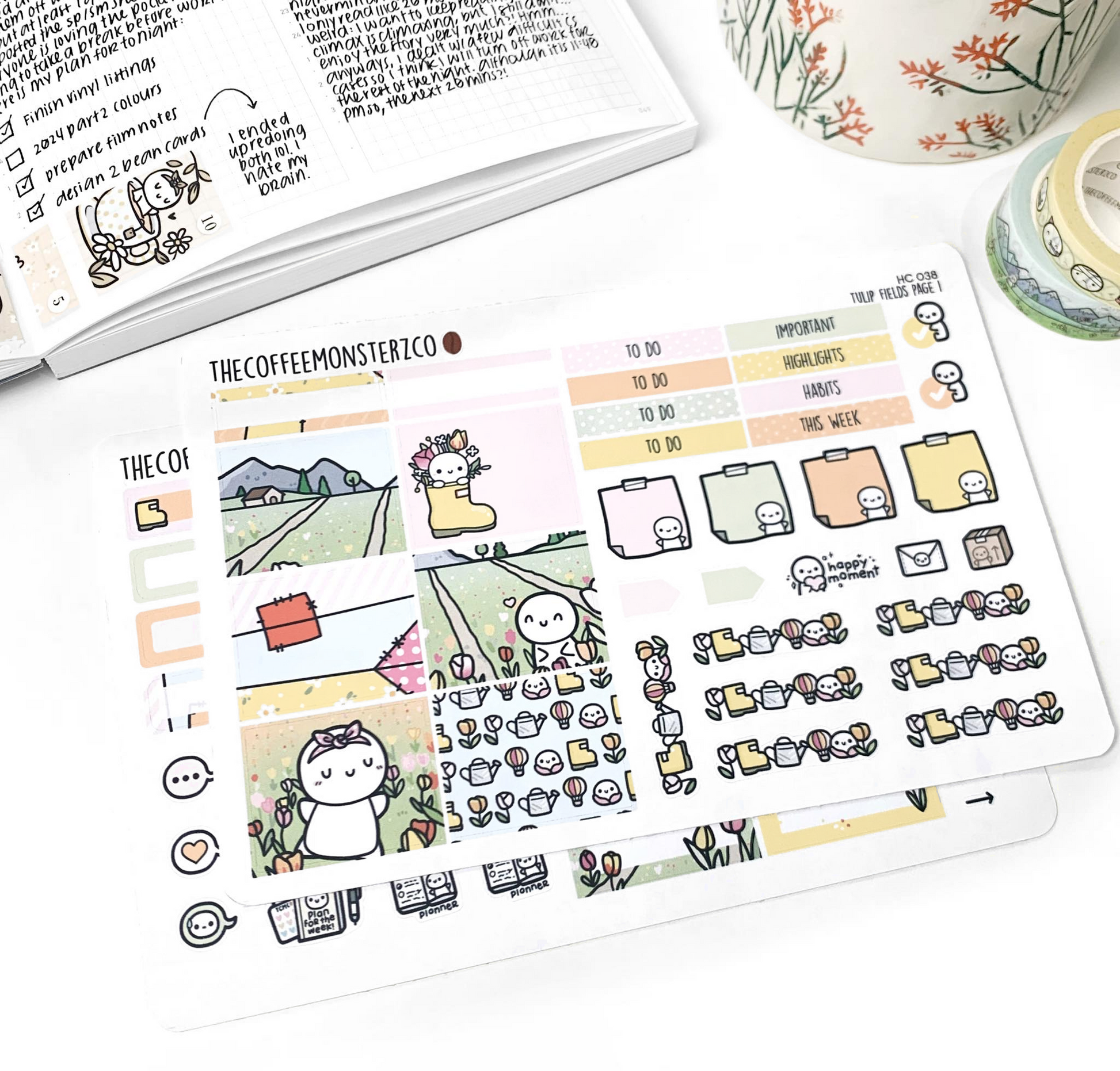 Tulip Fields Hobonichi Cousin Kit