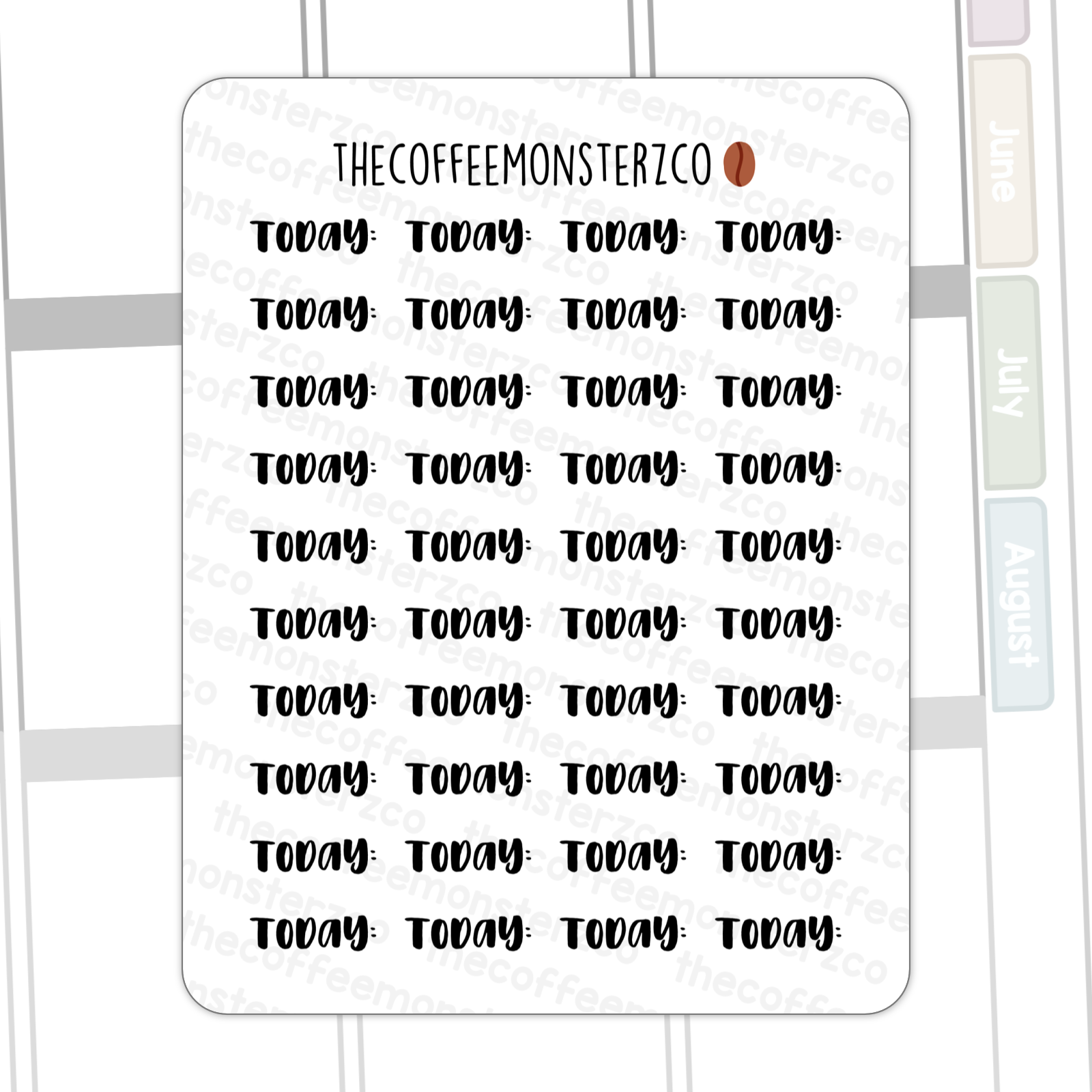 Helen's Lettering: Today – TheCoffeeMonsterzCo