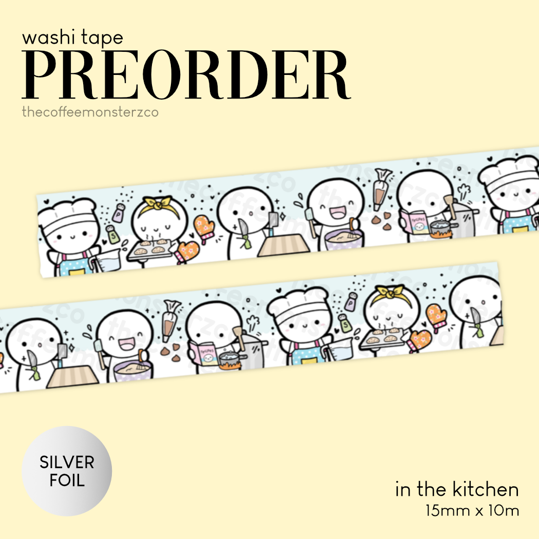 PREORDER In The Kitchen Washi Tape - 15mm