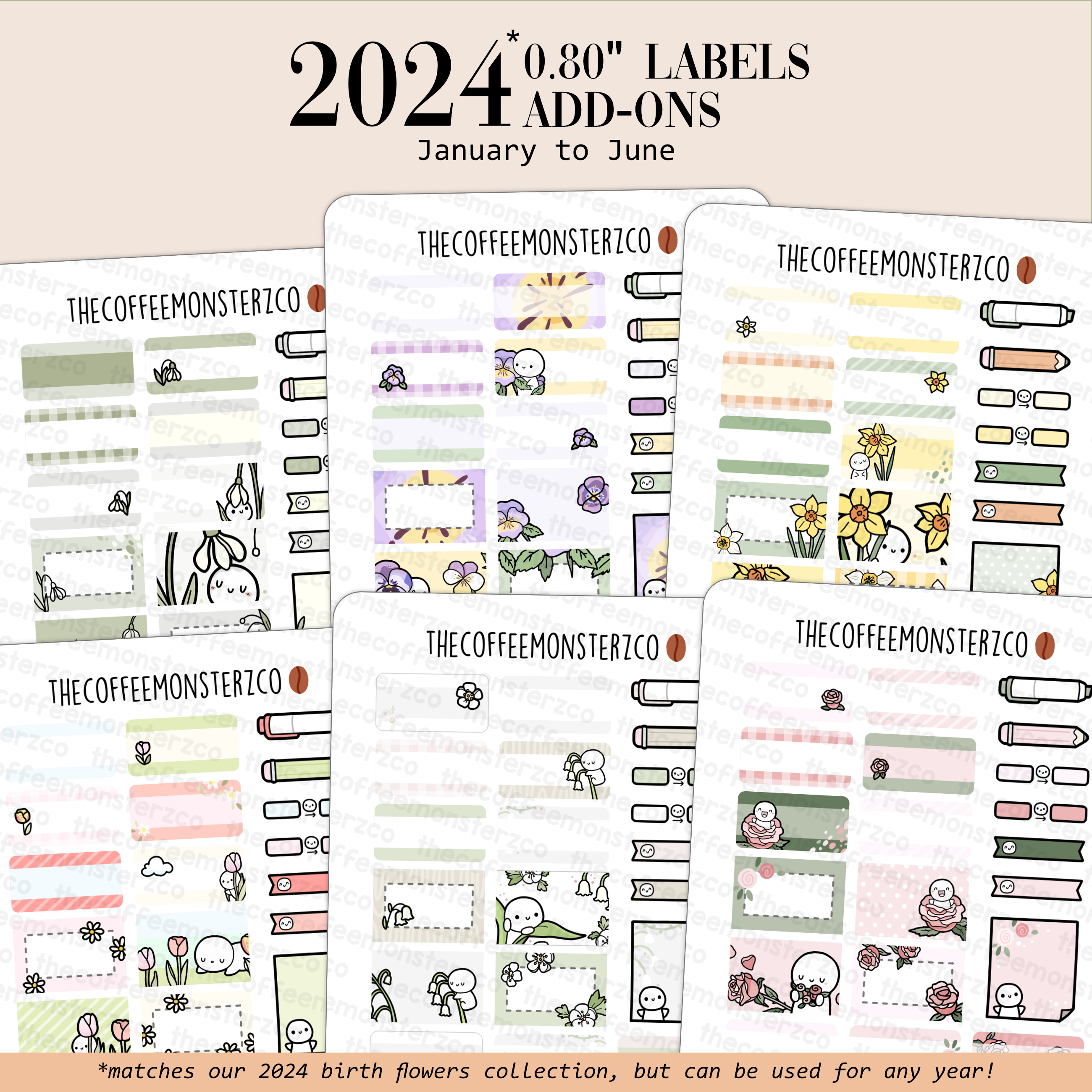 2024 Coordinating Add-ons - Small Labels (0.80&quot;) - Part 1