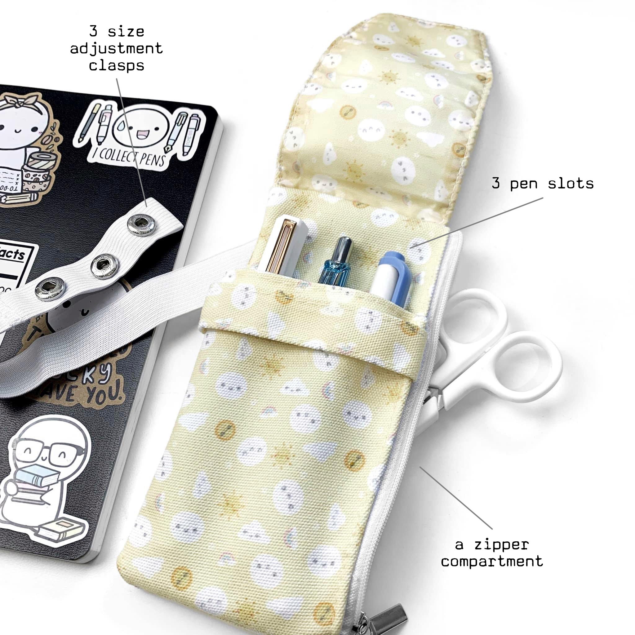 Misfit Sunny Morning - Elastic Band Fountain Pen Pouch (1 per customer)
