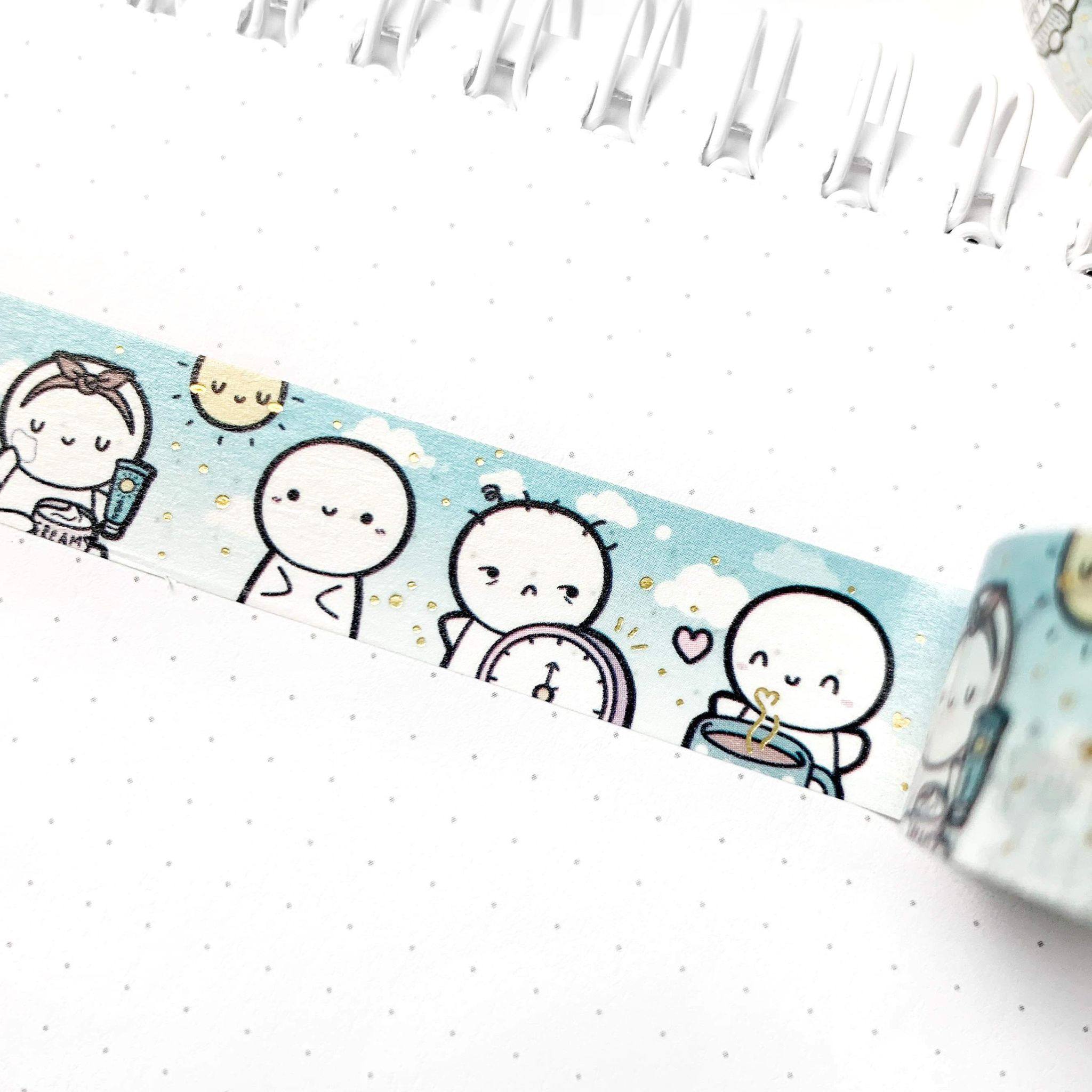 Morning Routine Washi Tape - 15mm (1 per customer)