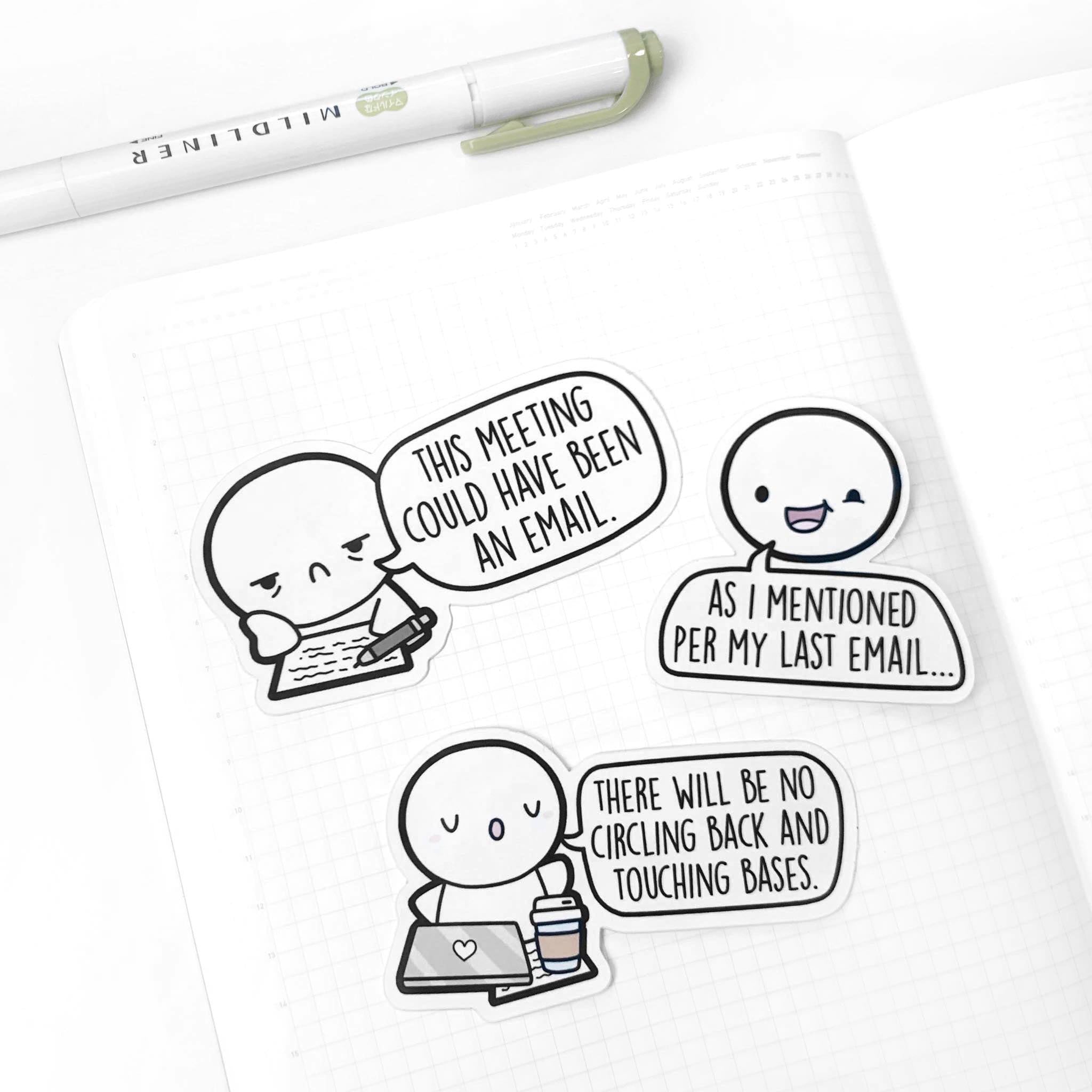 Corporate Emotis - Vinyl Stickers