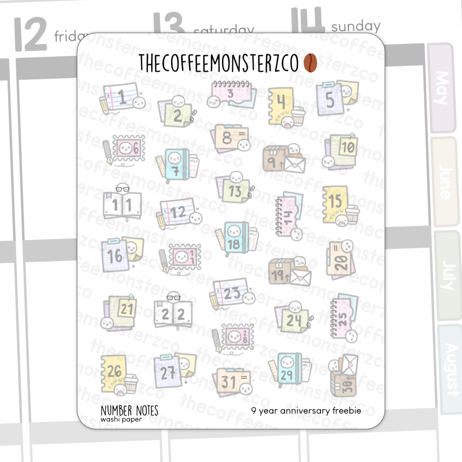 Number Notes (Freebie Leftovers)