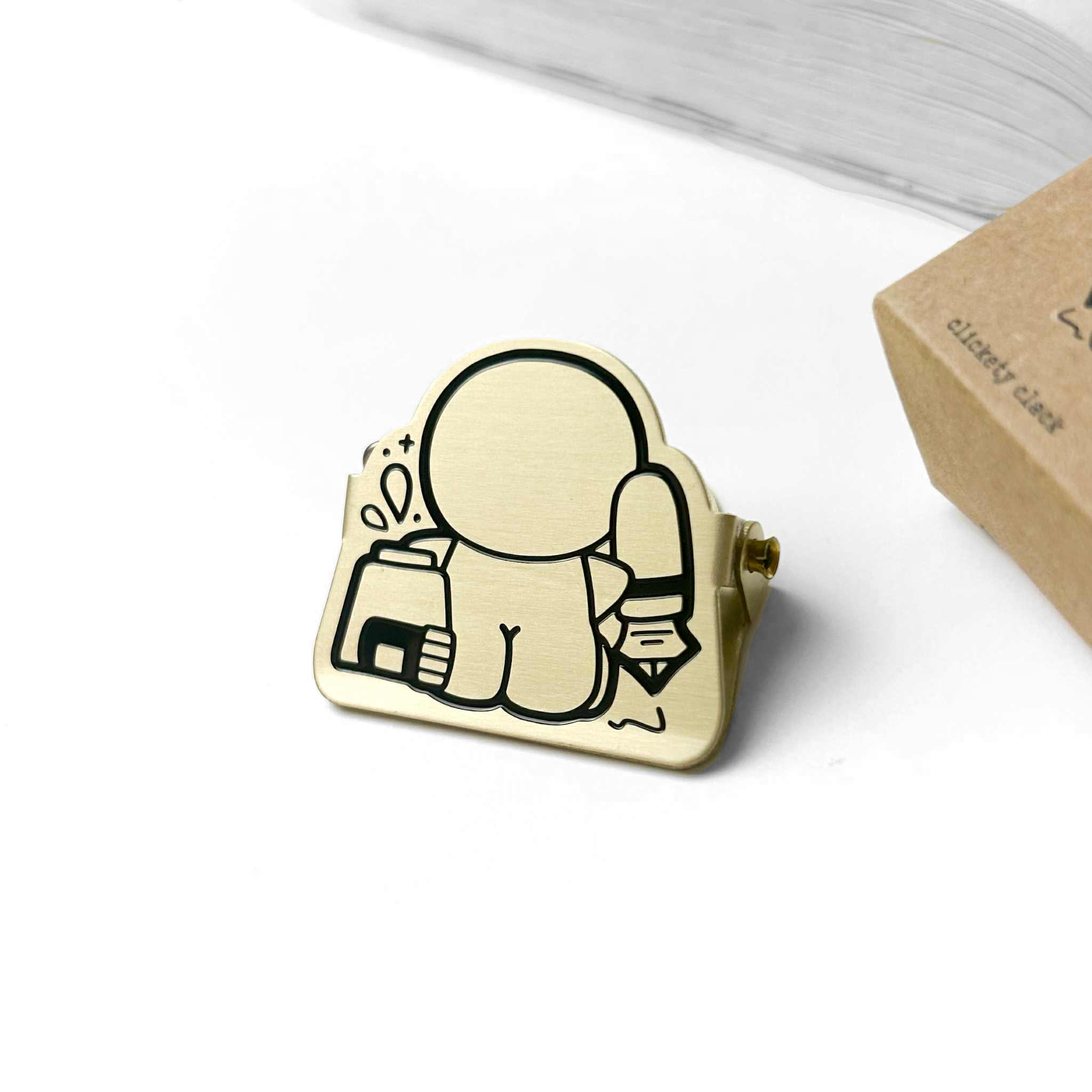 Misfit Pen & Ink - Brass Clip (1 per customer)
