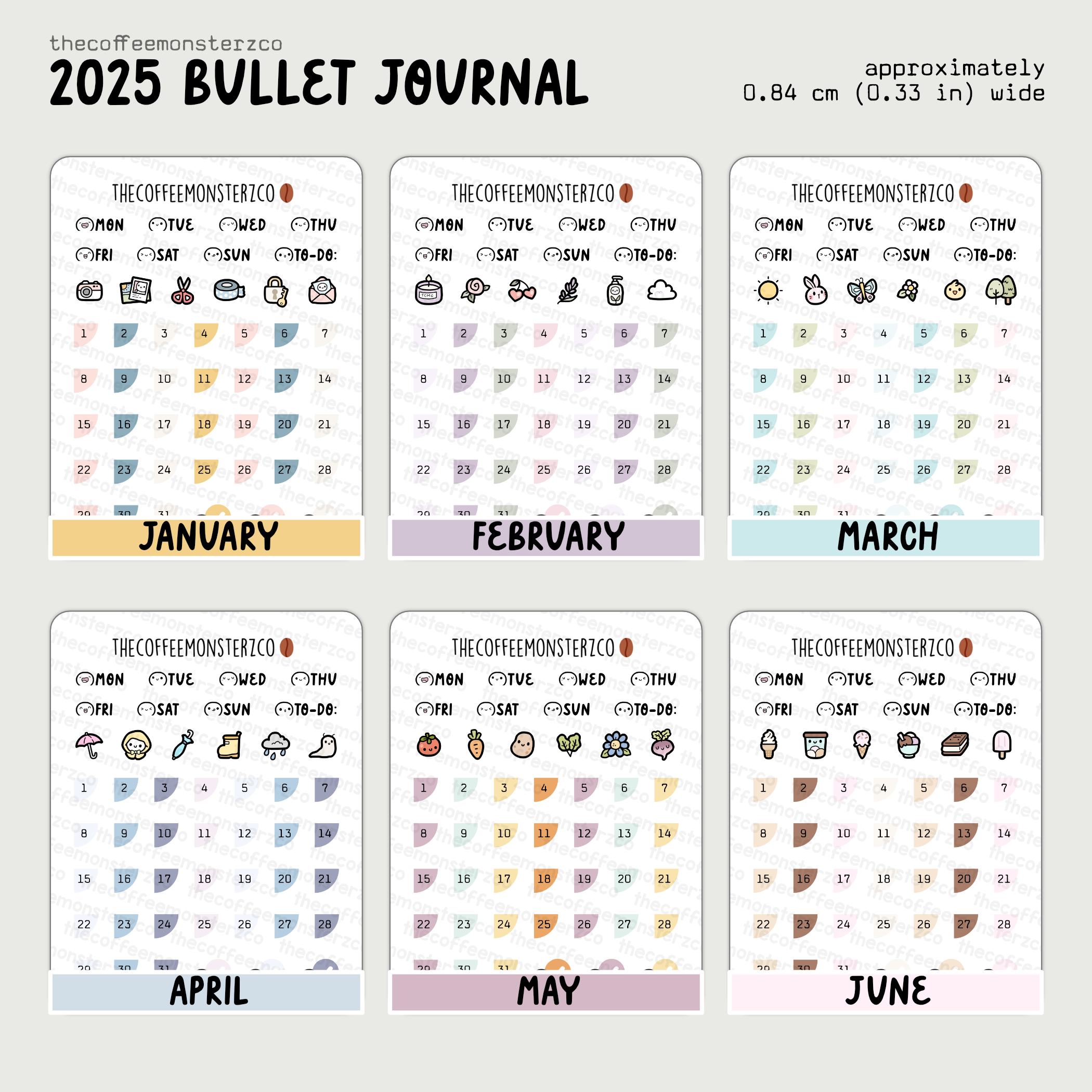 2025 Coordinating Bullet Journal Page