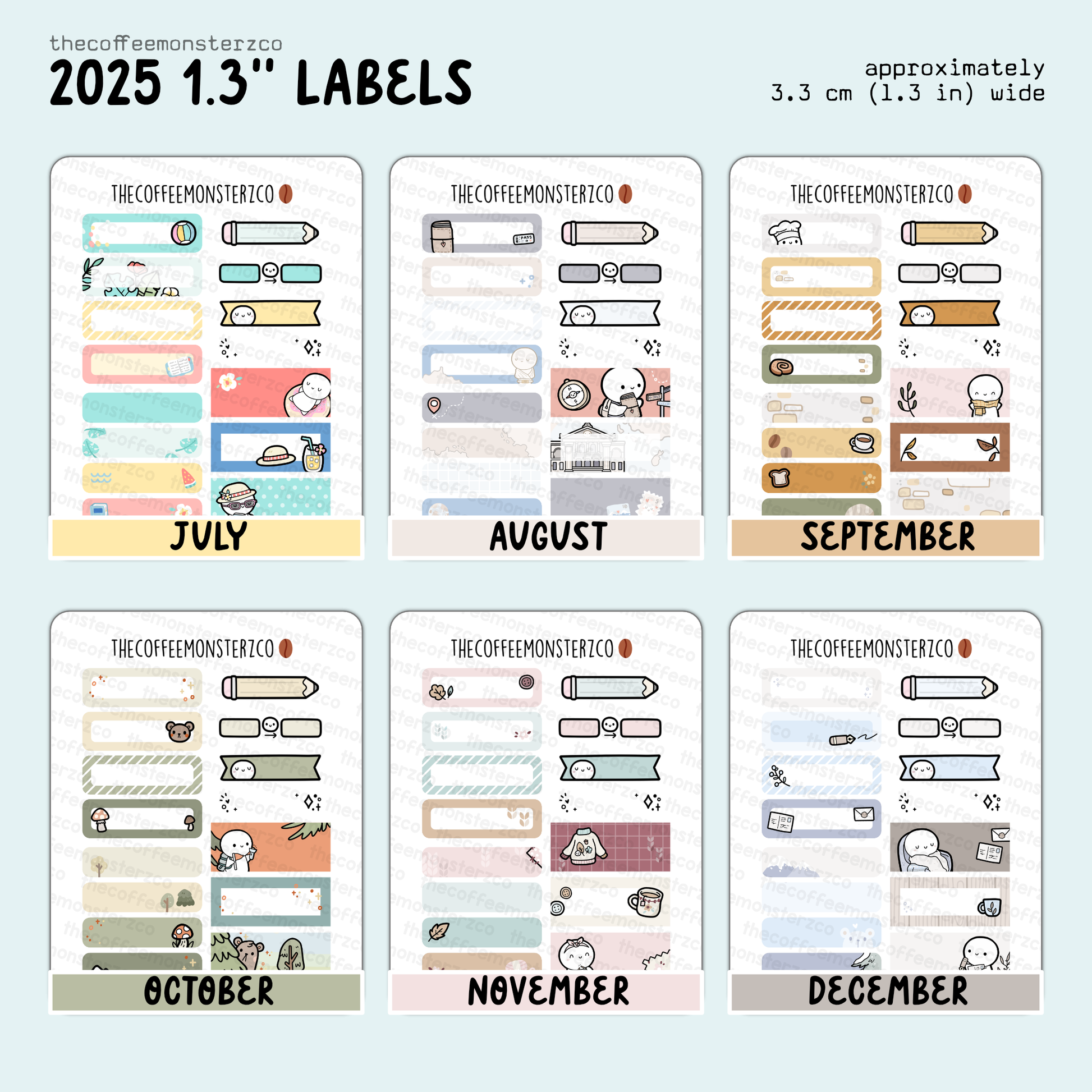 2025 Coordinating 1.3" Labels