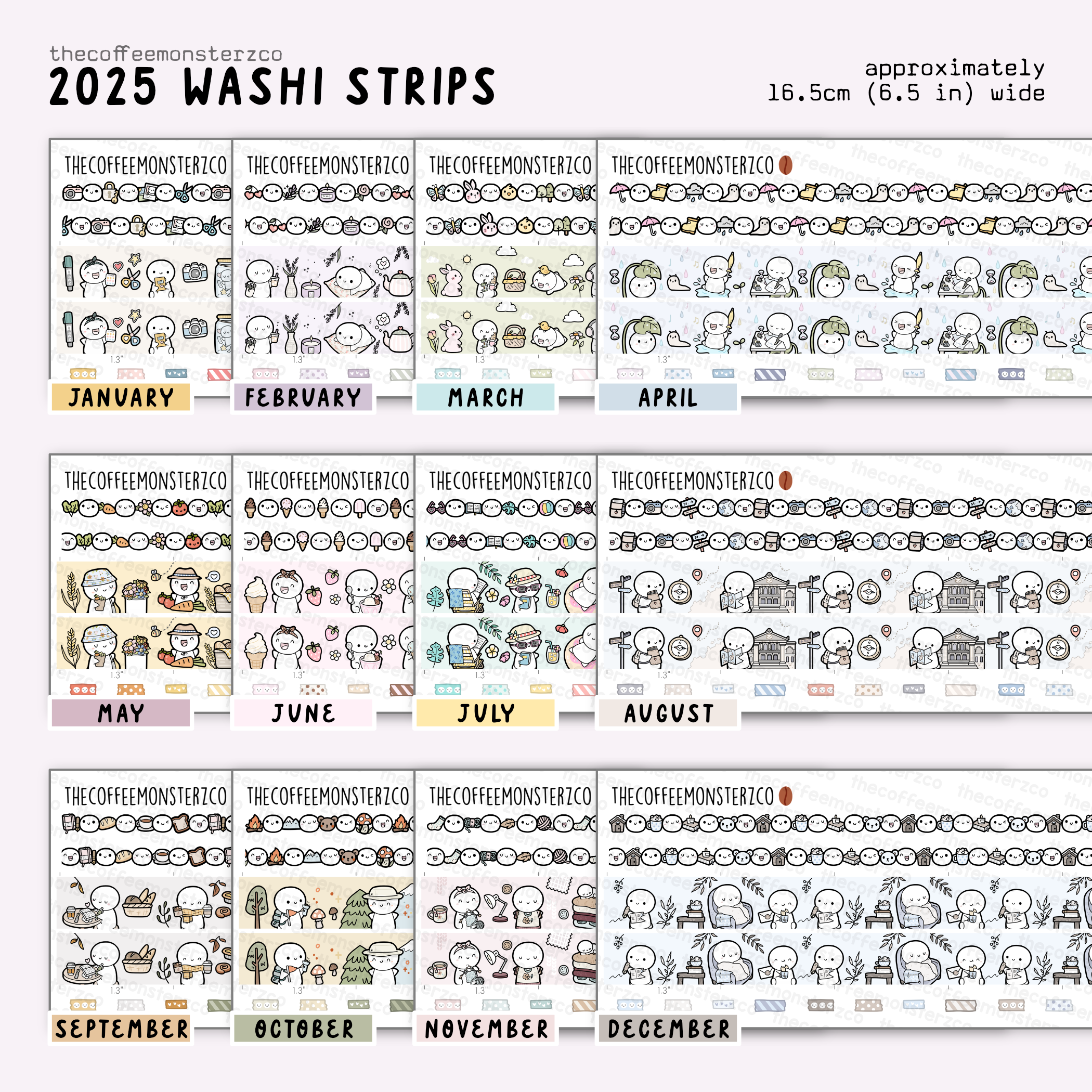 2025 Coordinating Washi Strips