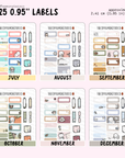 2025 Coordinating 0.95" Labels