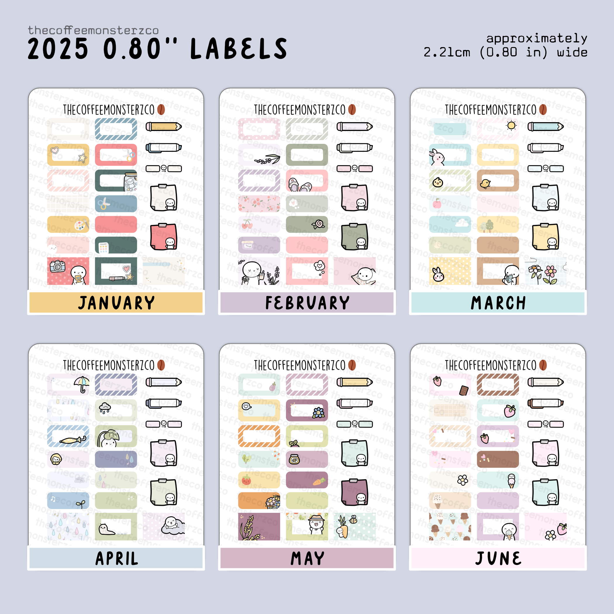 2025 Coordinating 0.80" Labels