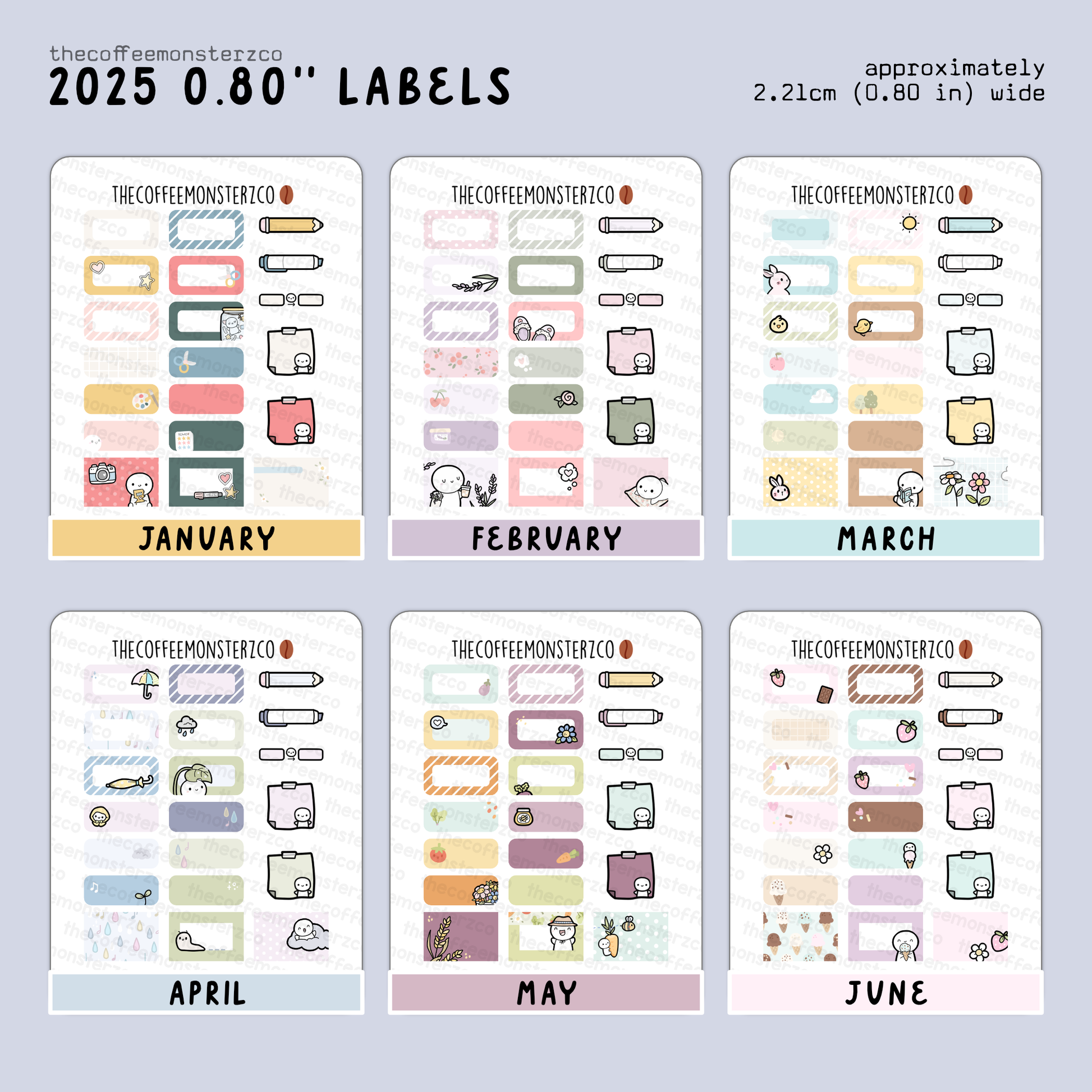 2025 Coordinating 0.80" Labels