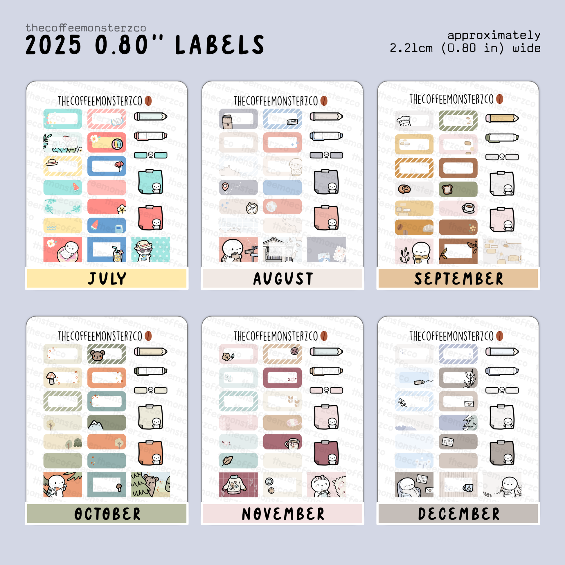 2025 Coordinating 0.80" Labels