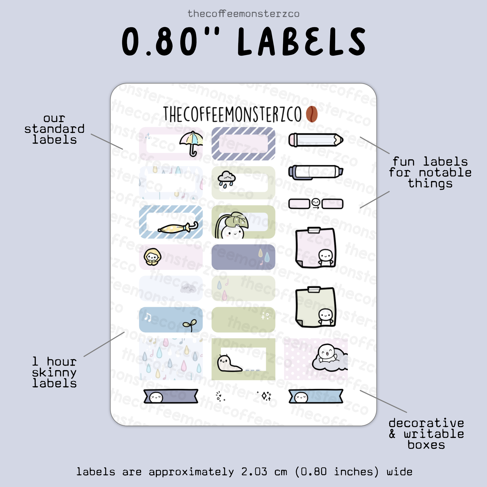 2025 Coordinating 0.80&quot; Labels