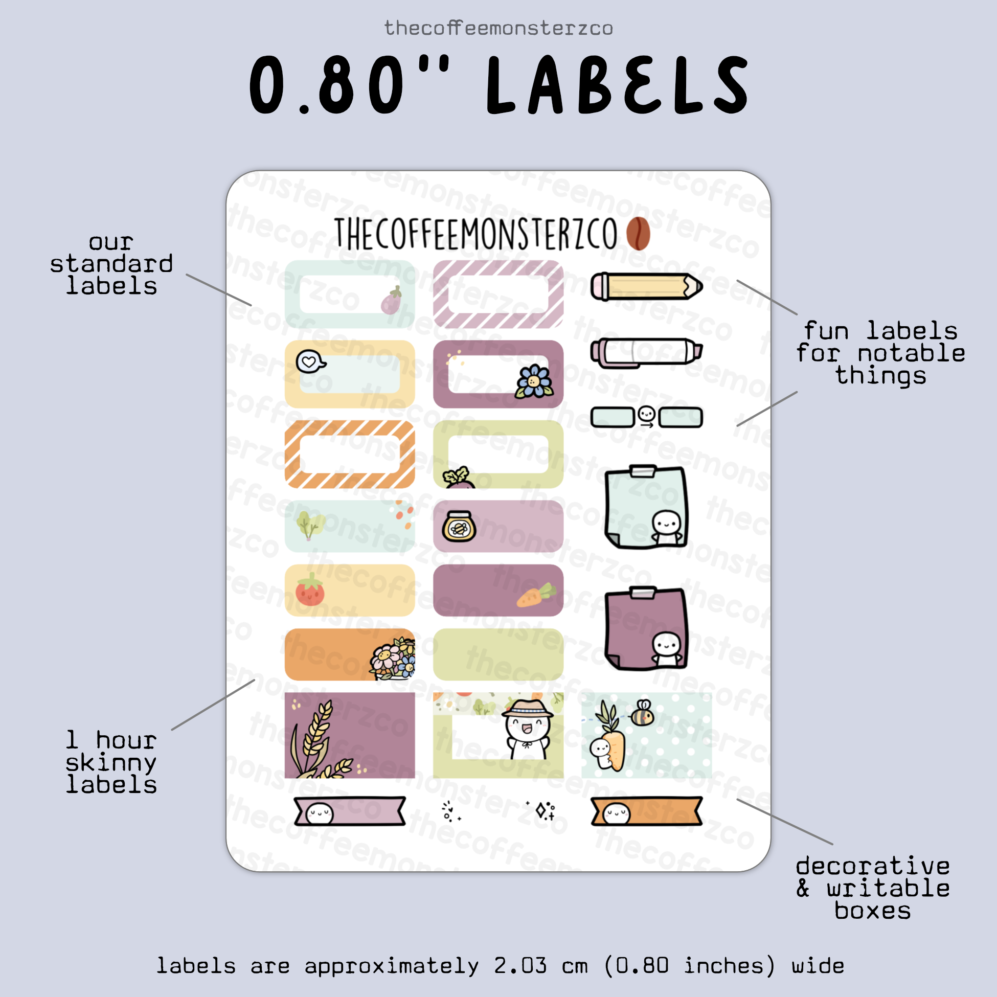 2025 Coordinating 0.80&quot; Labels