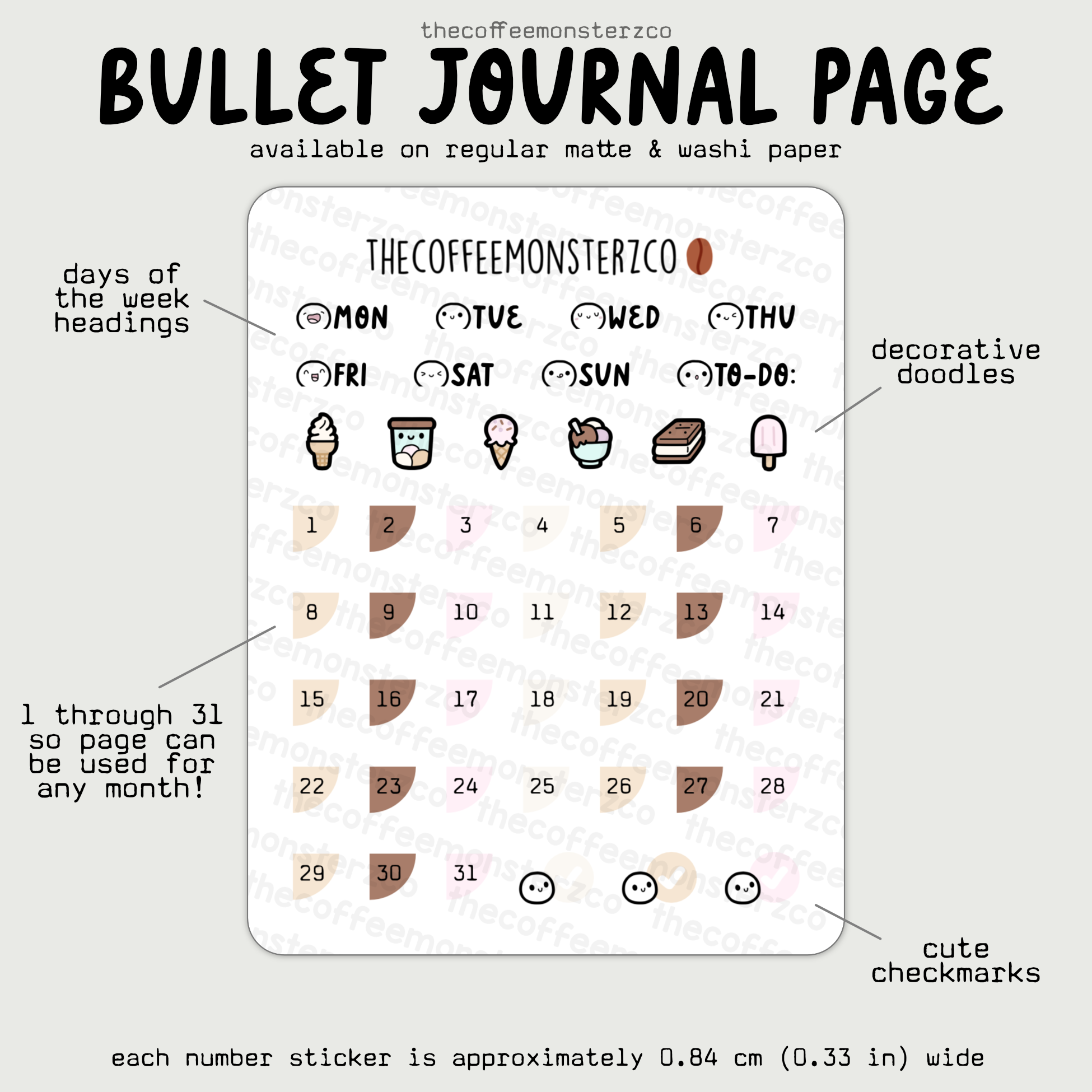 2025 Coordinating Bullet Journal Page