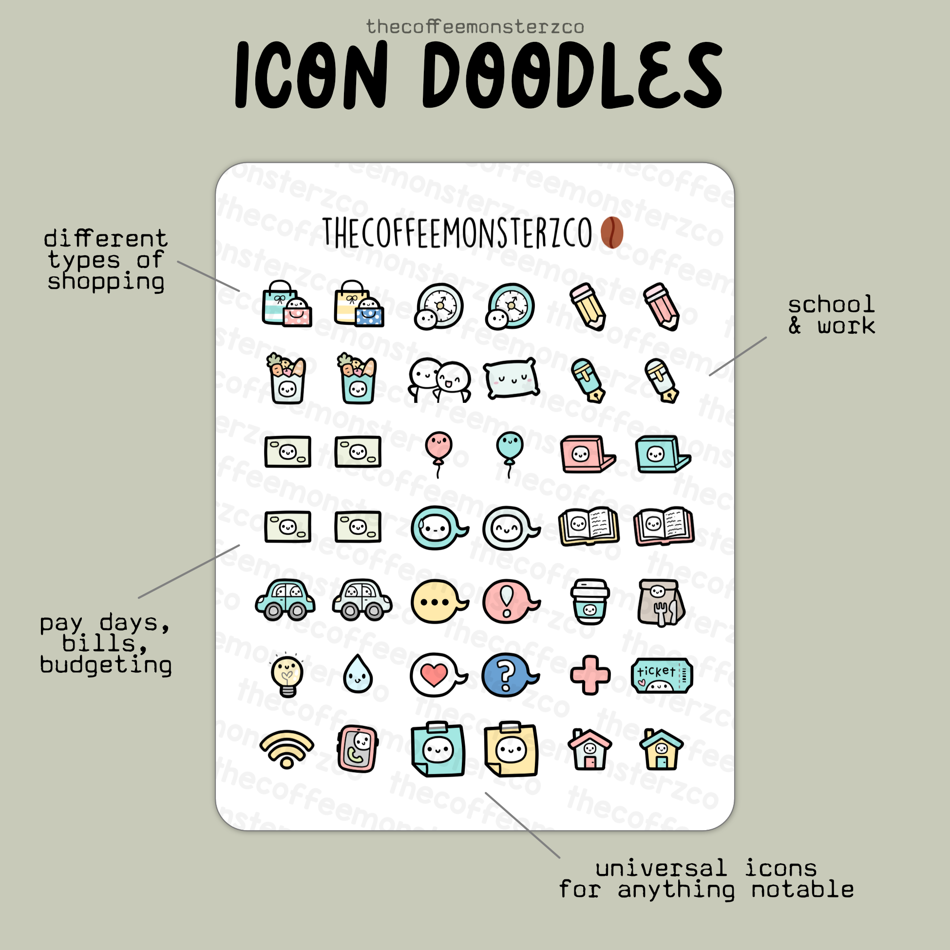 2025 Coordinating Icon Sampler