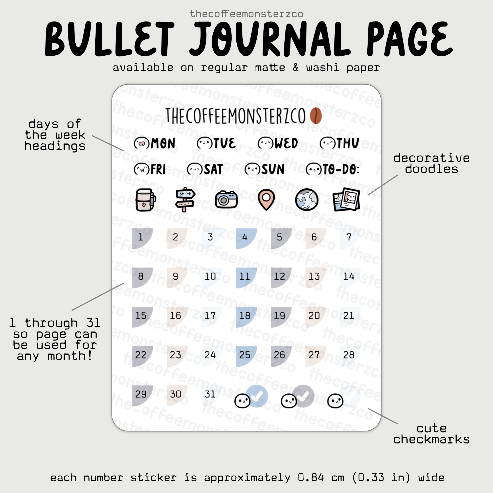 2025 Coordinating Bullet Journal Page