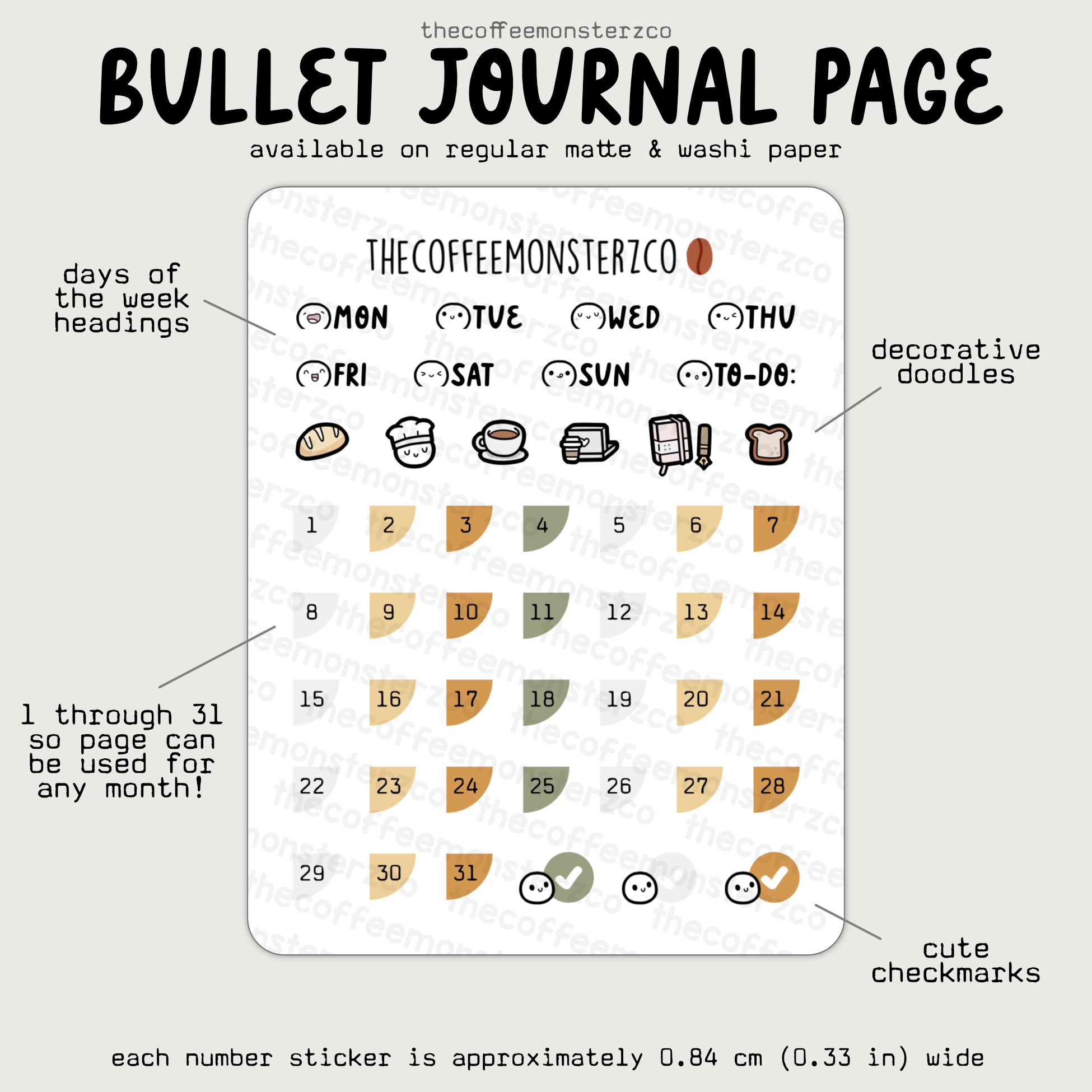 2025 Coordinating Bullet Journal Page