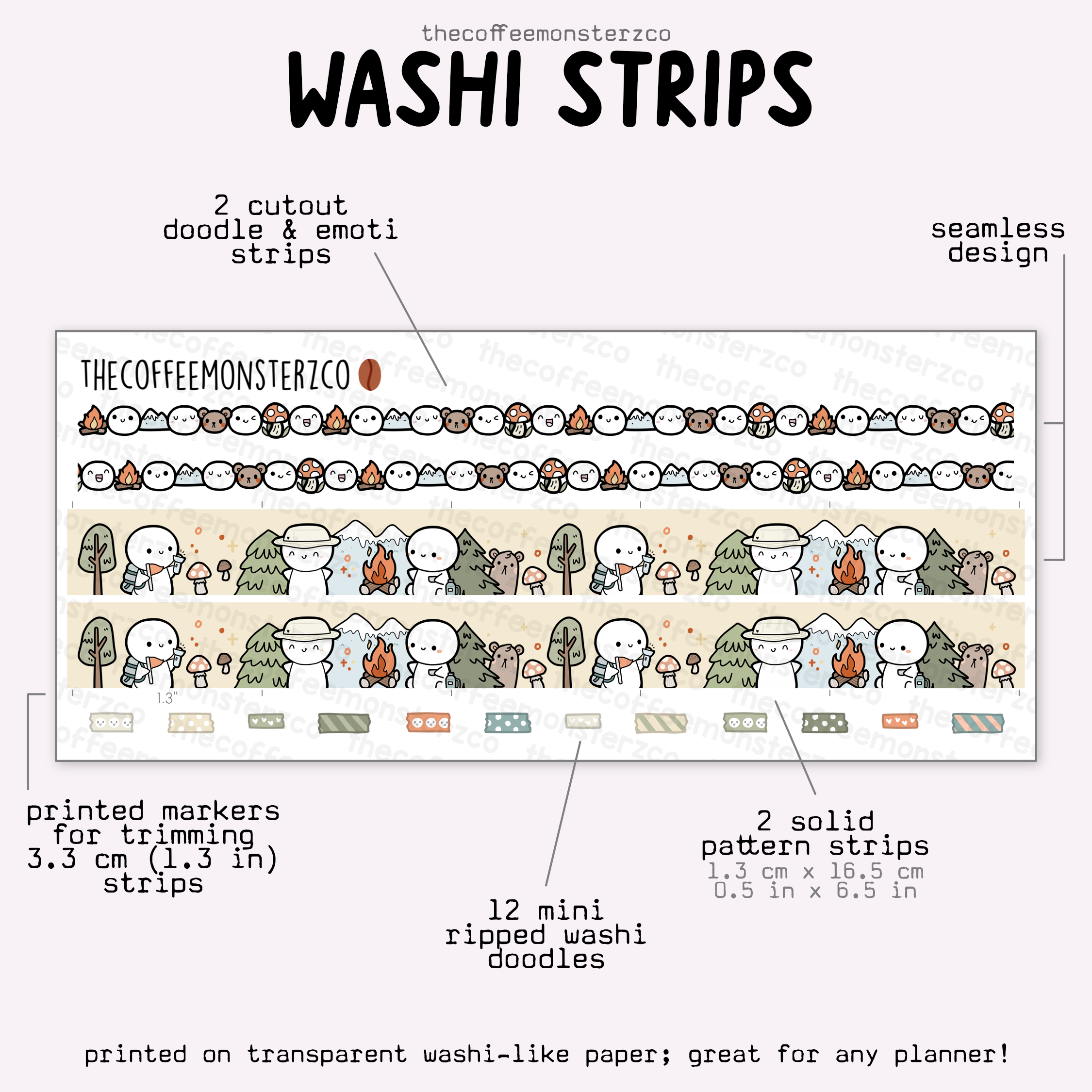 2025 Coordinating Washi Strips