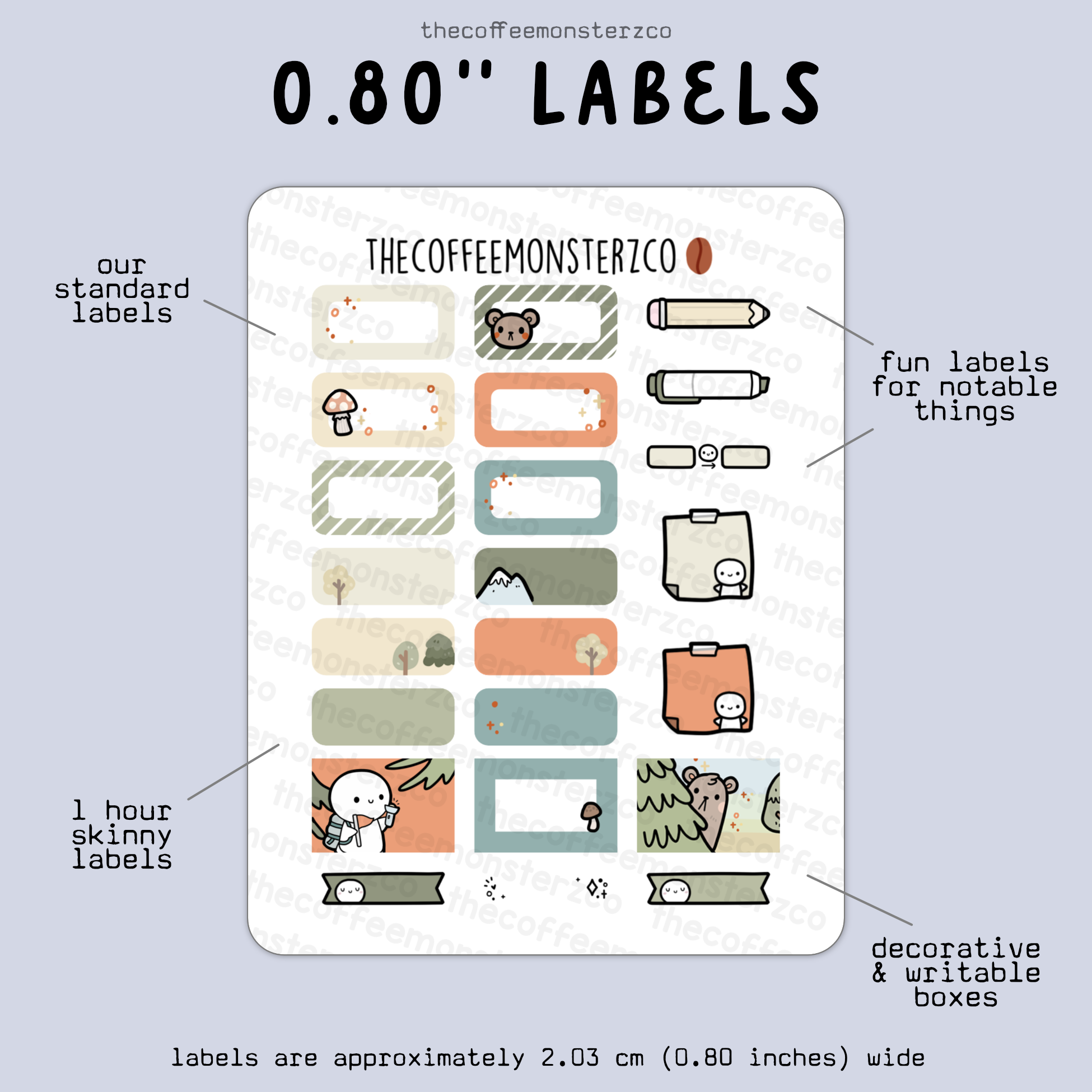 2025 Coordinating 0.80&quot; Labels