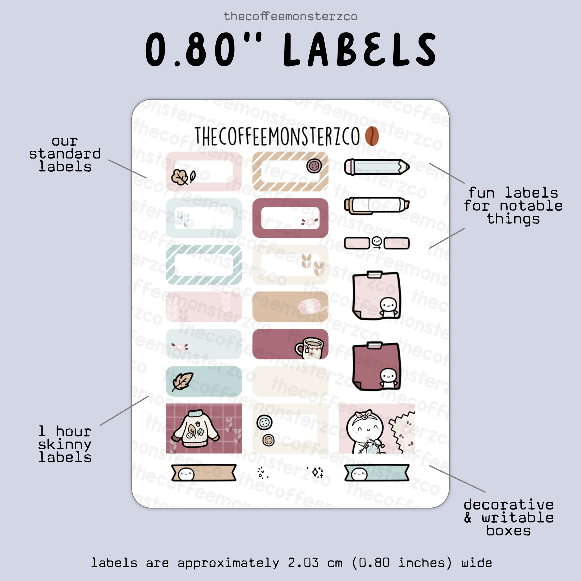 2025 Coordinating 0.80&quot; Labels