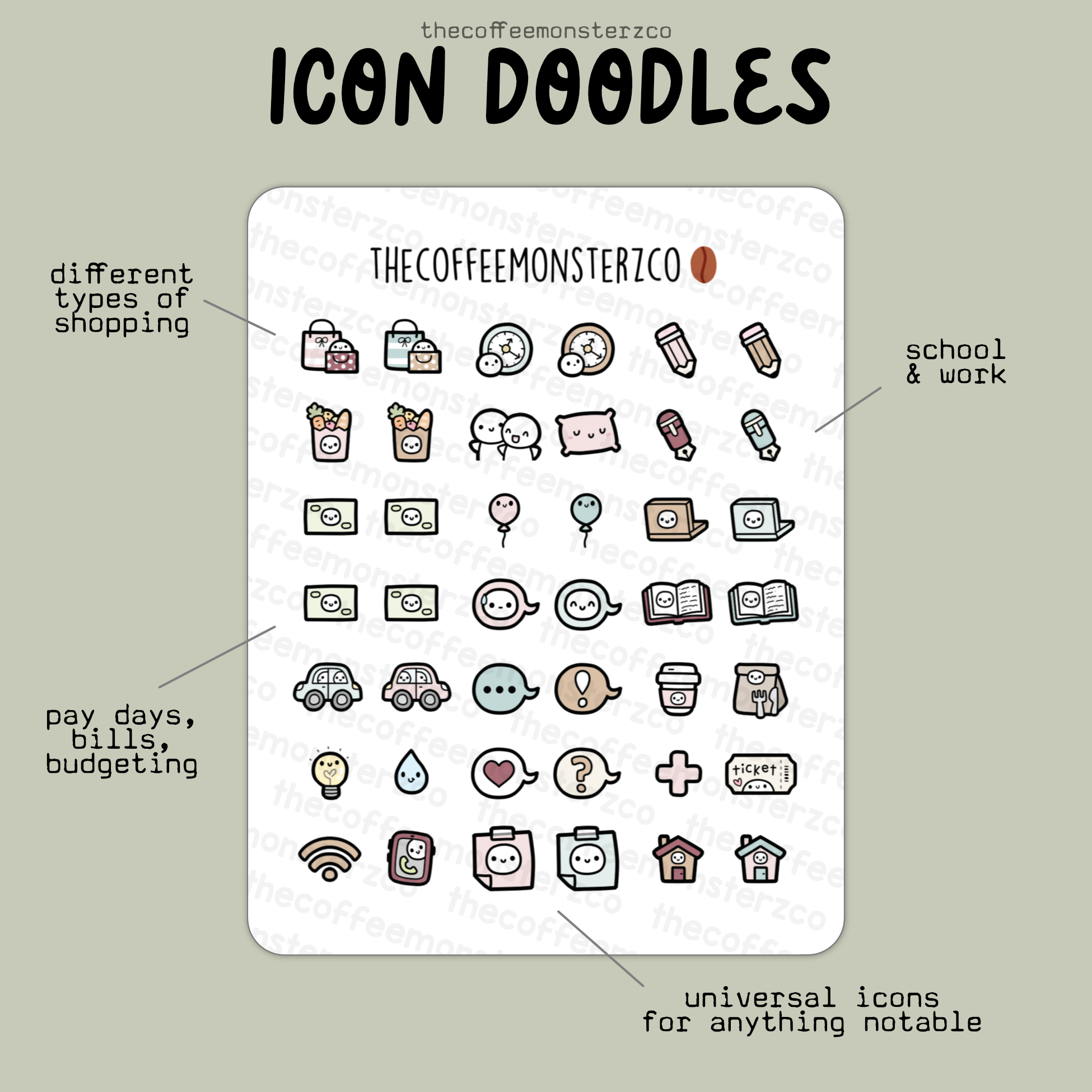 2025 Coordinating Icon Sampler