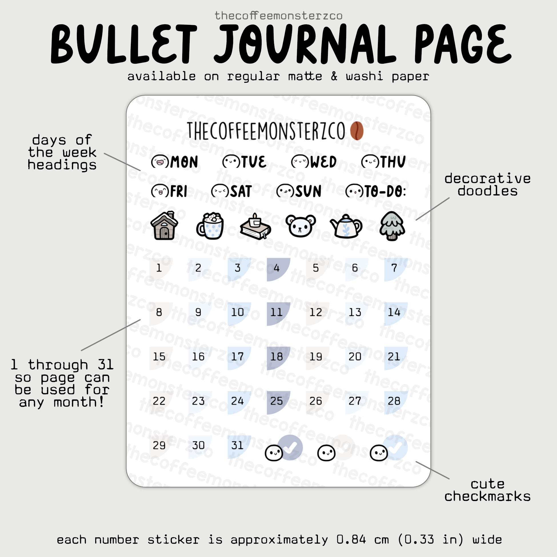 2025 Coordinating Bullet Journal Page