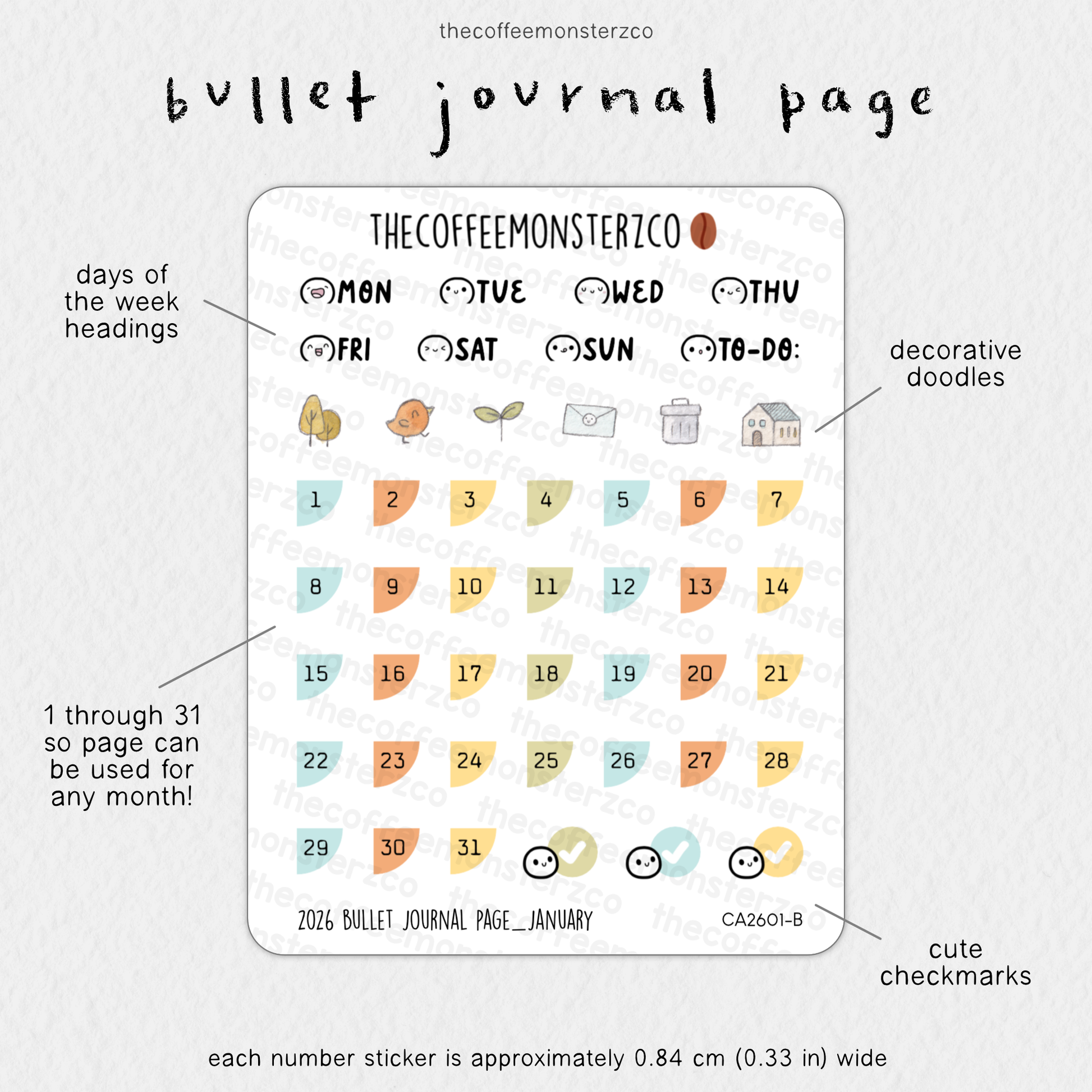 2026 Bullet Journal Page