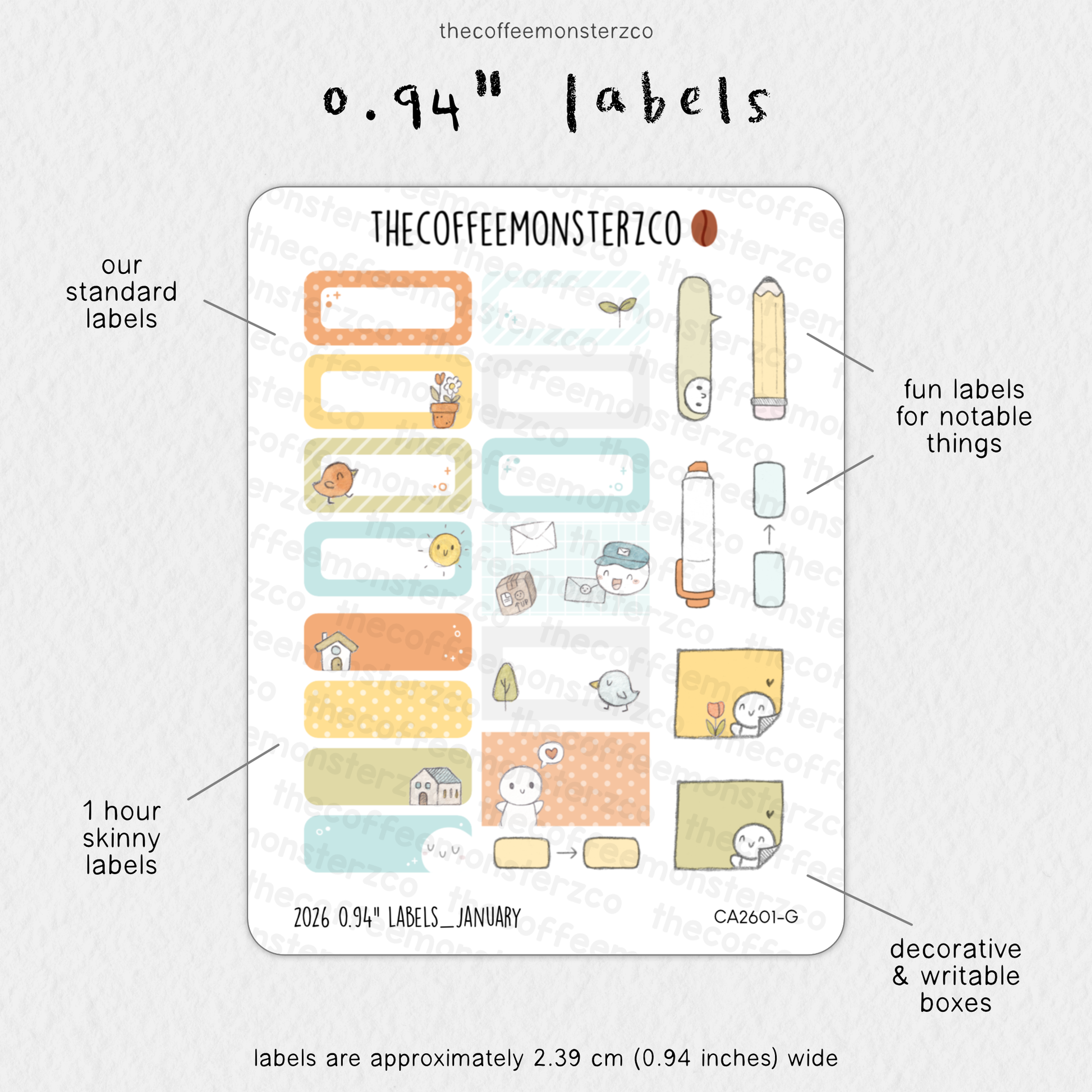 2026 0.94" Labels