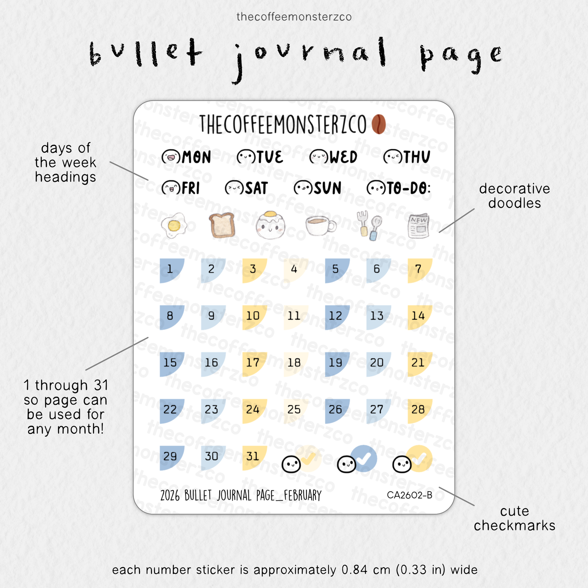 2026 Bullet Journal Page