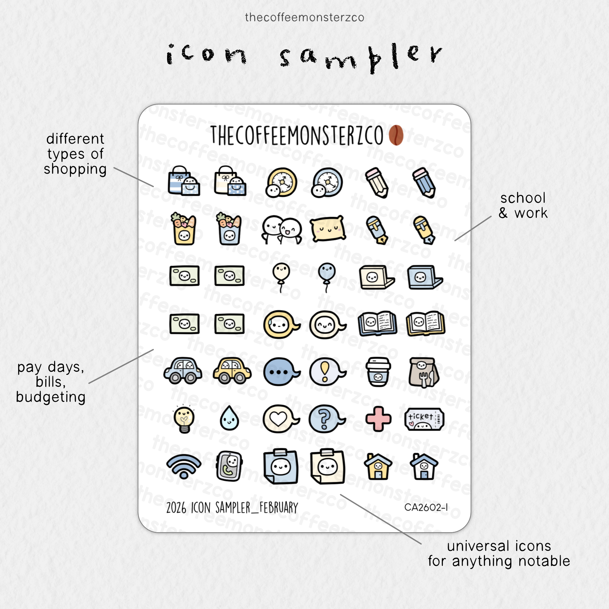 2026 Icon Sampler – TheCoffeeMonsterzCo