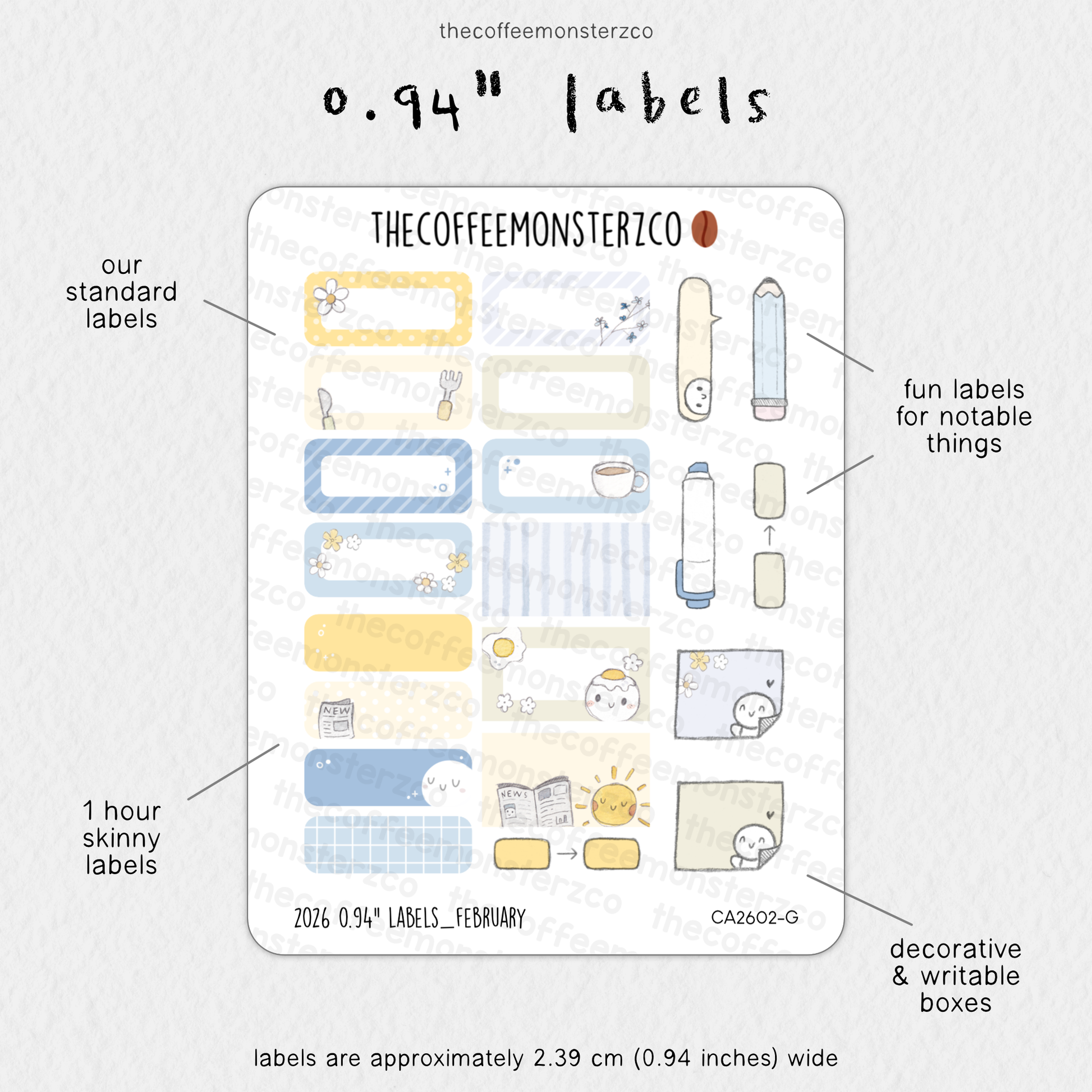 2026 0.94" Labels