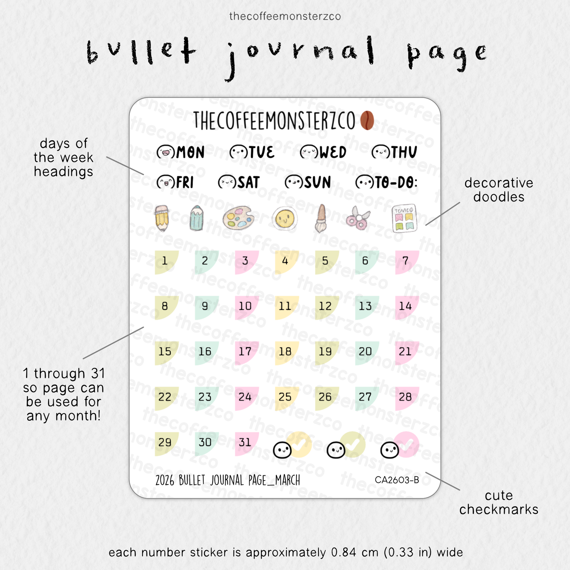 2026 Bullet Journal Page