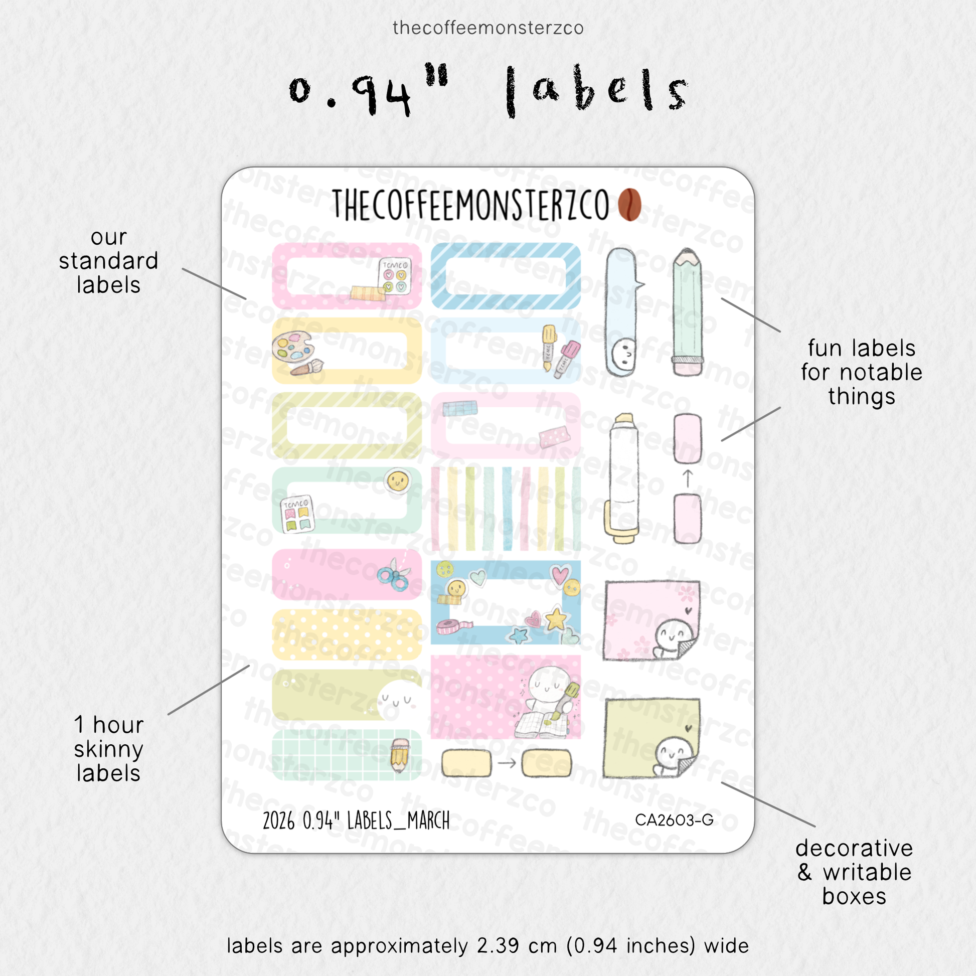 2026 0.94" Labels