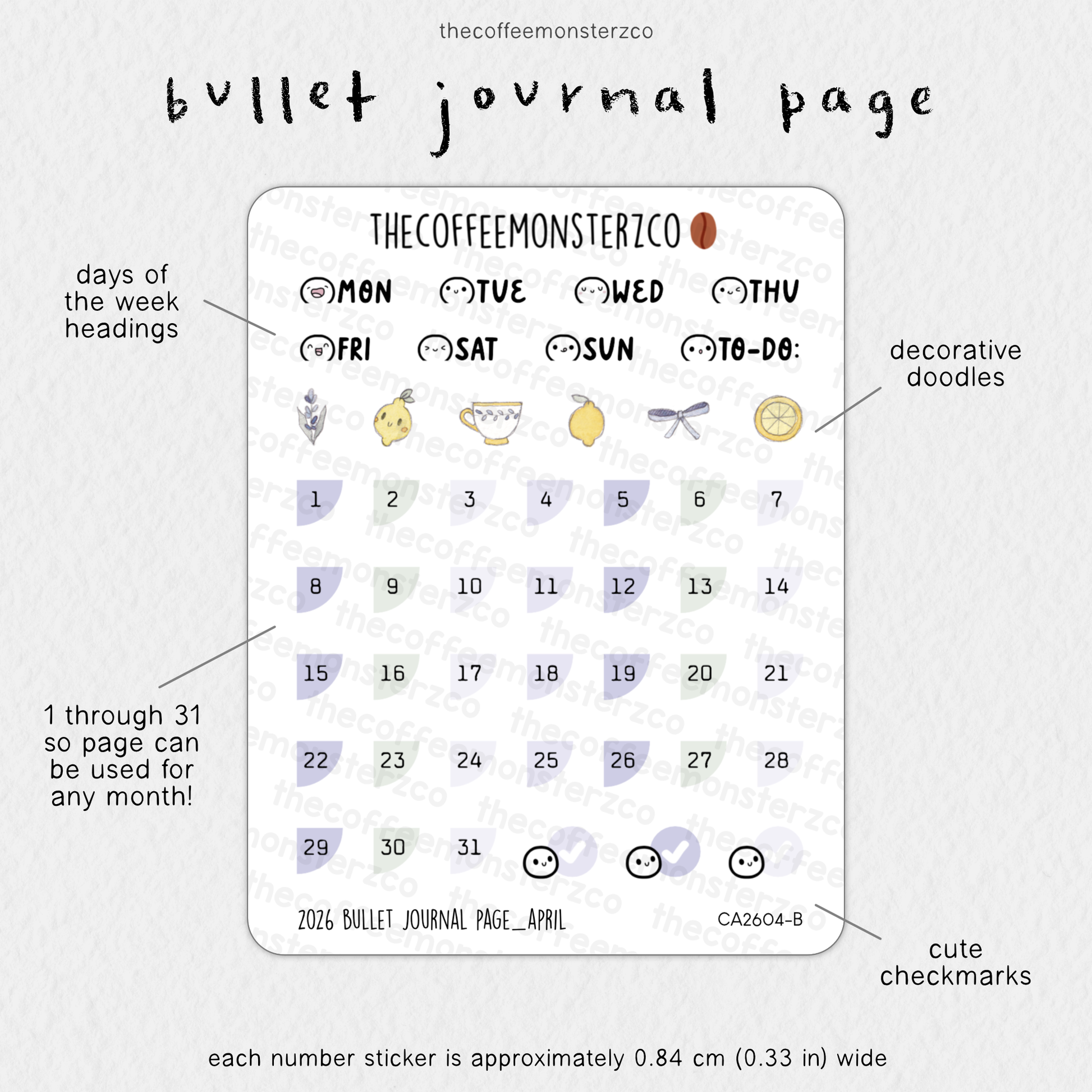 2026 Bullet Journal Page