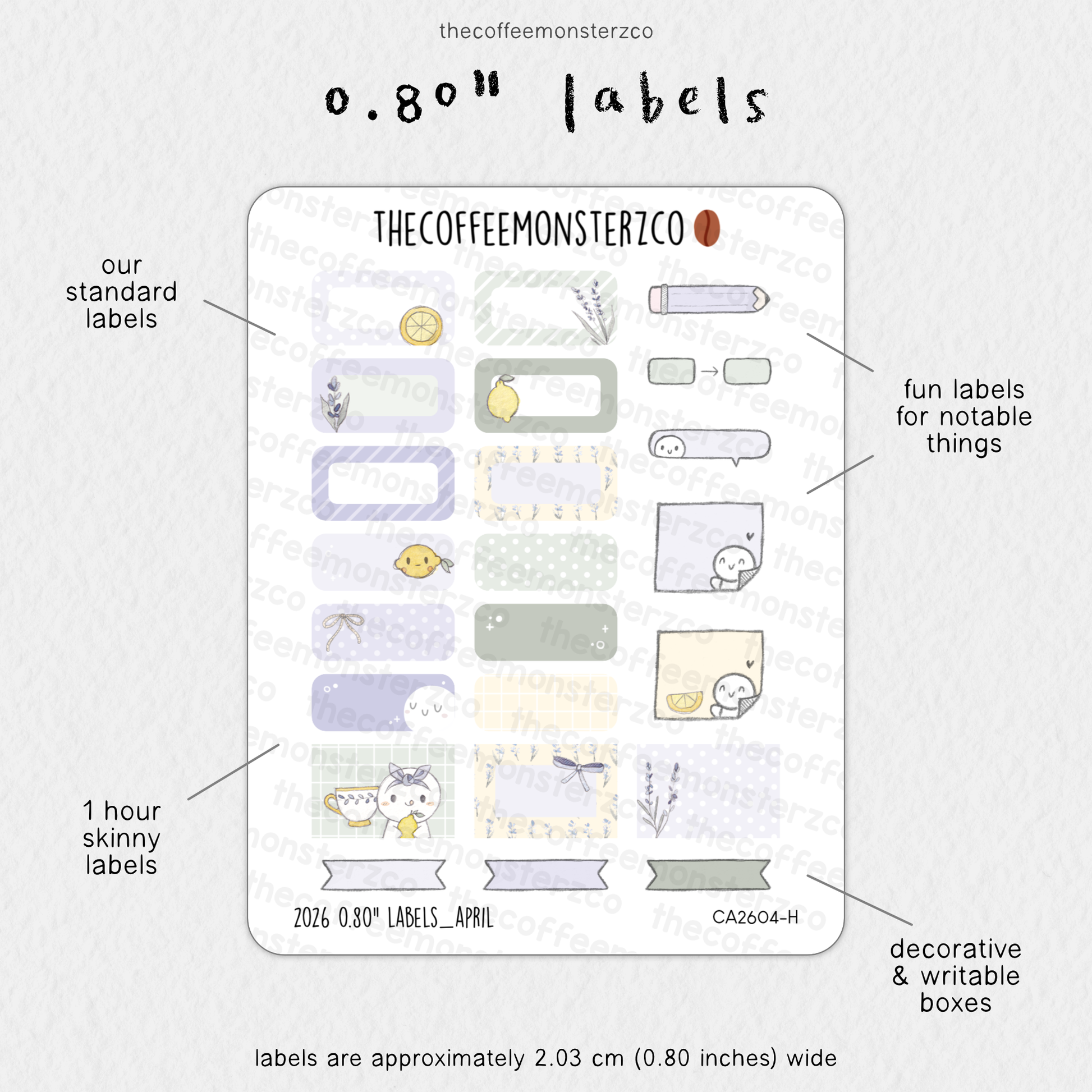 2026 0.80" Labels