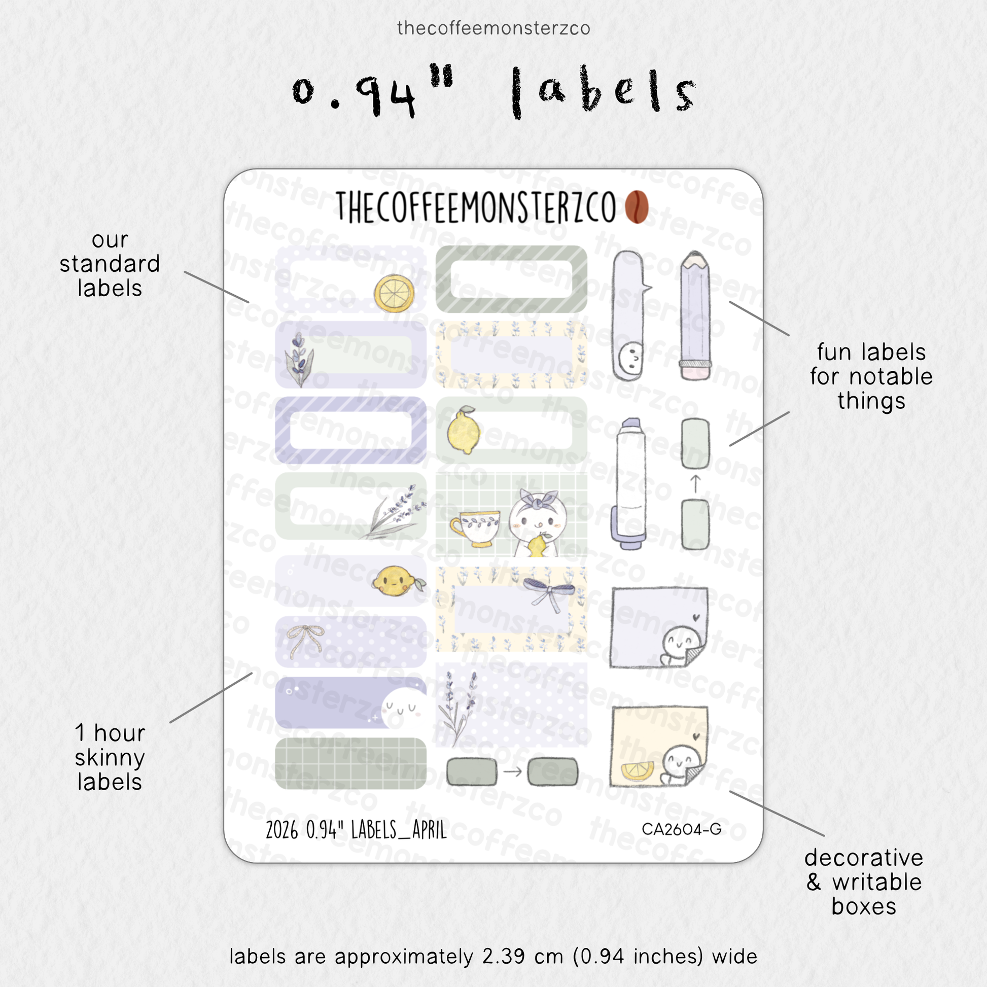2026 0.94" Labels