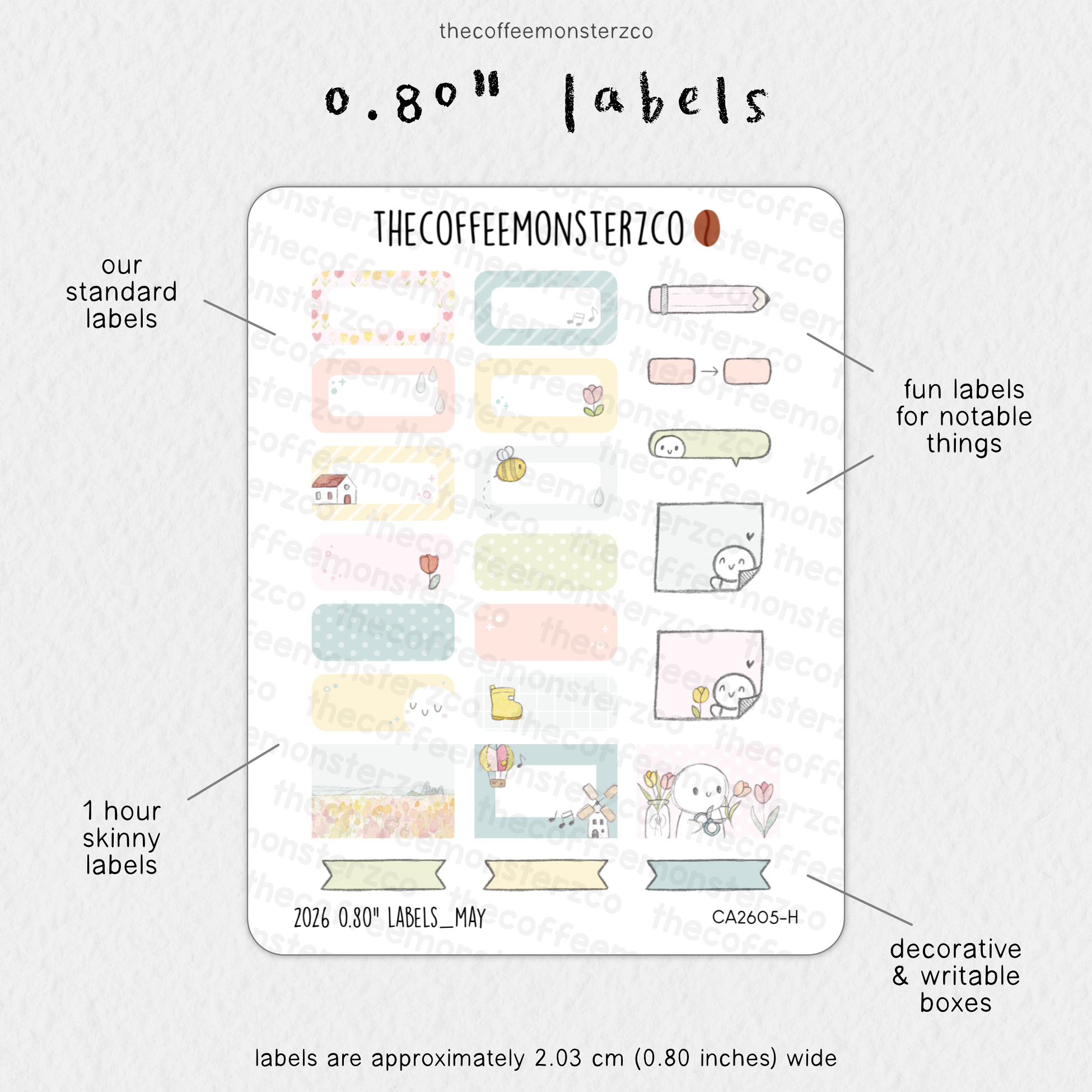 2026 0.80&quot; Labels