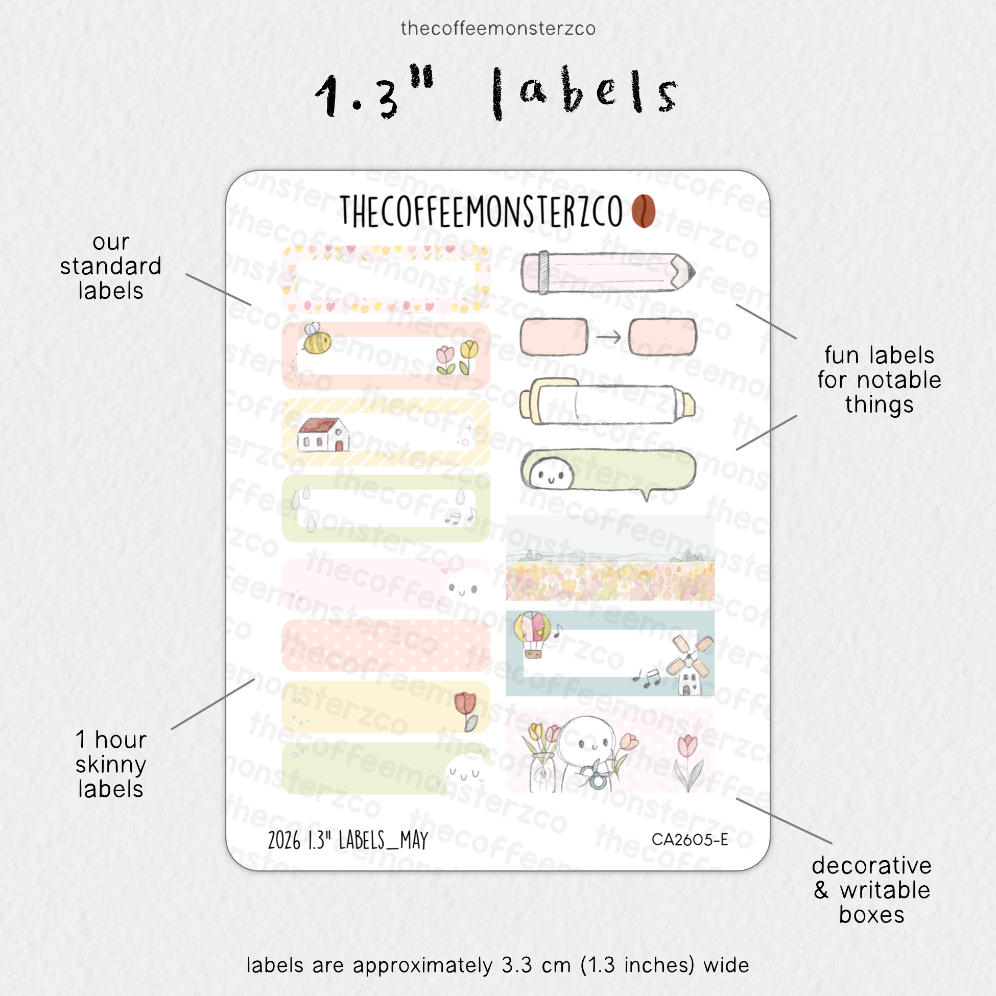 2026 1.3&quot; Labels