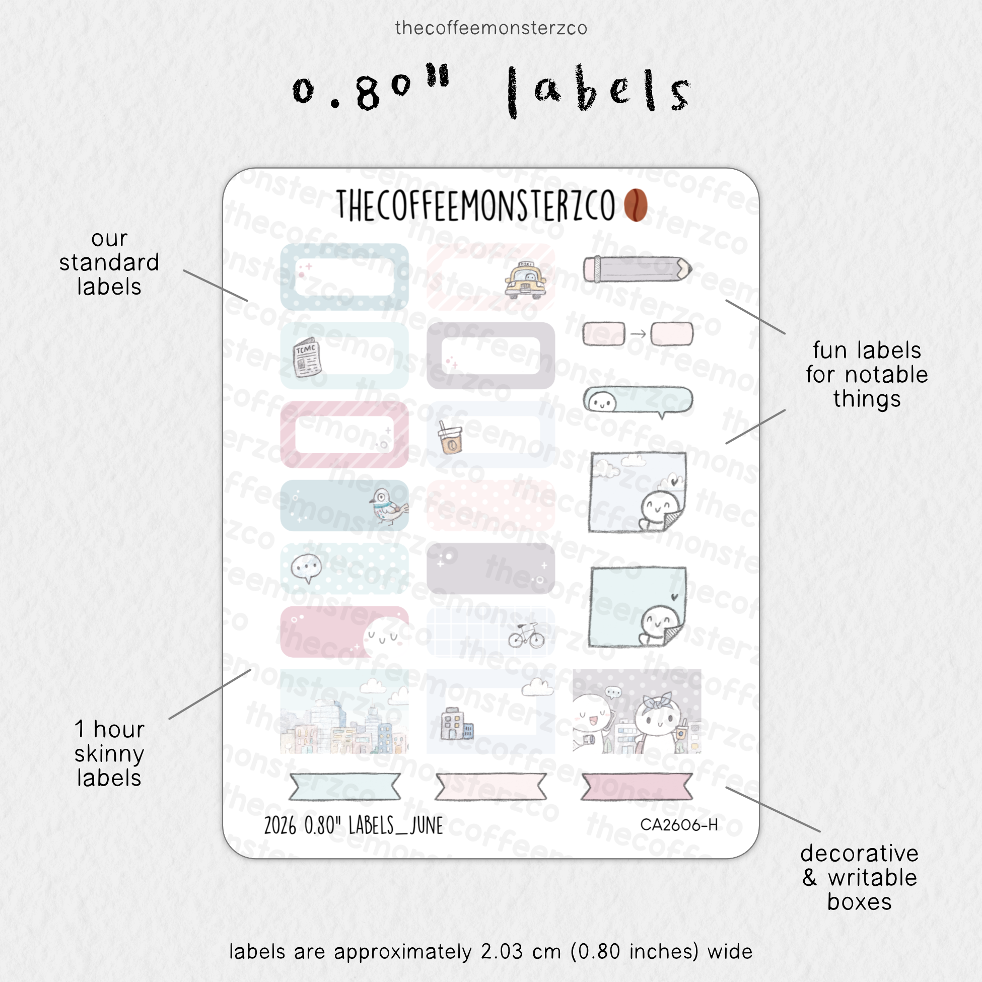 2026 0.80&quot; Labels