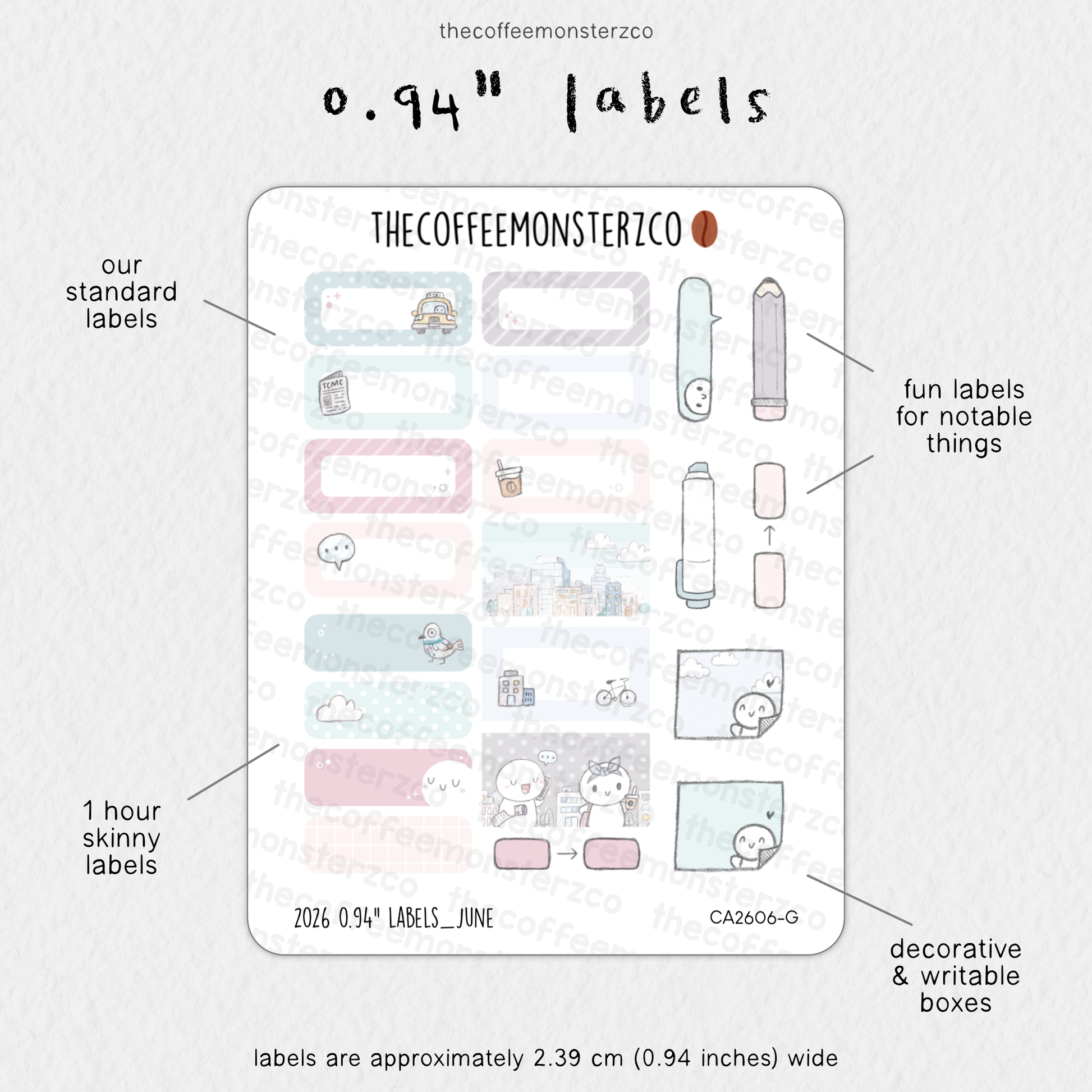 2026 0.94" Labels