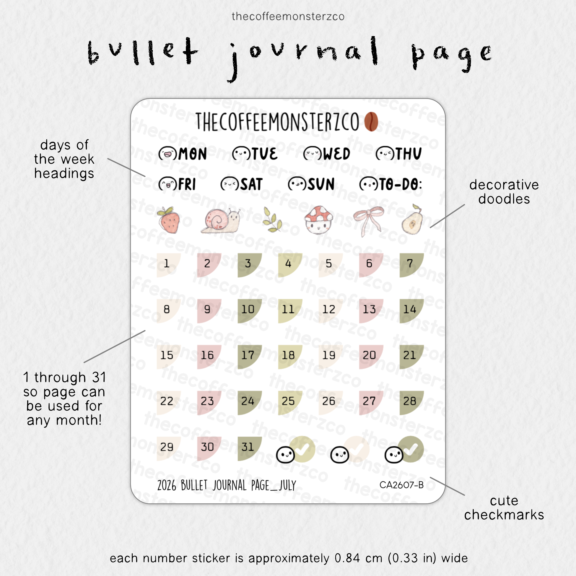 2026 Bullet Journal Page
