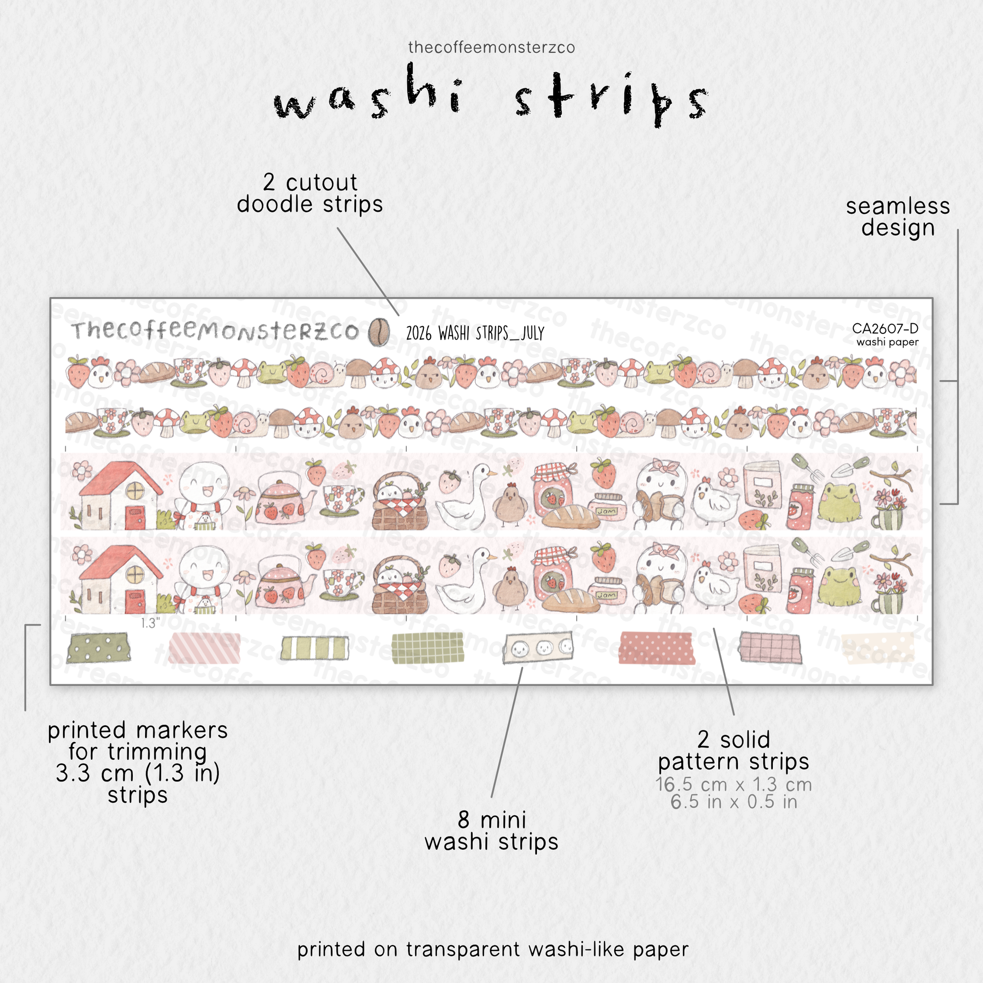 2026 Coordinating Washi Strips