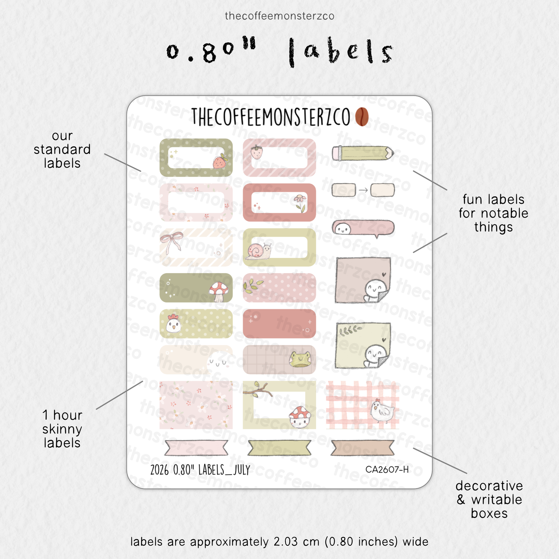 2026 0.80" Labels