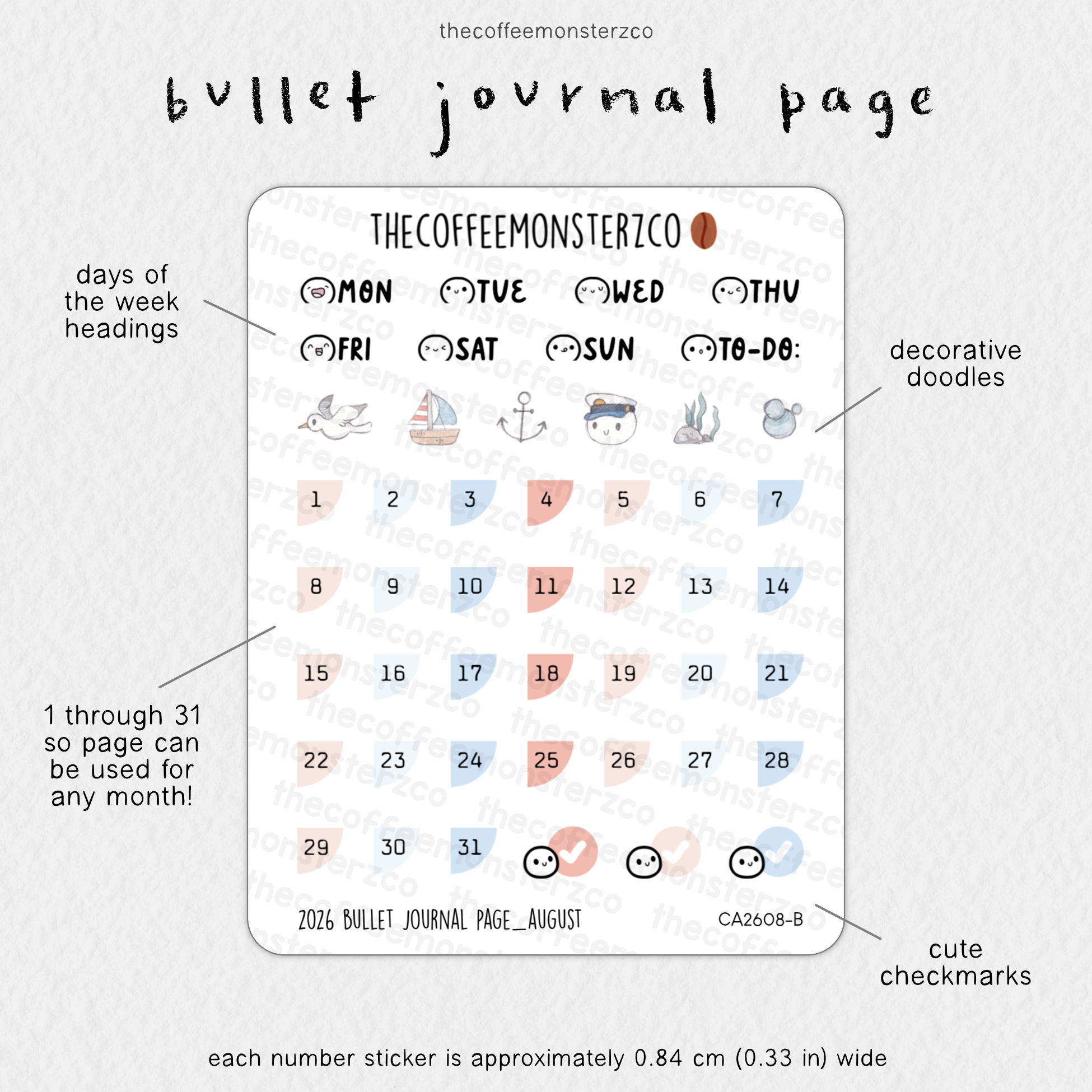 2026 Bullet Journal Page