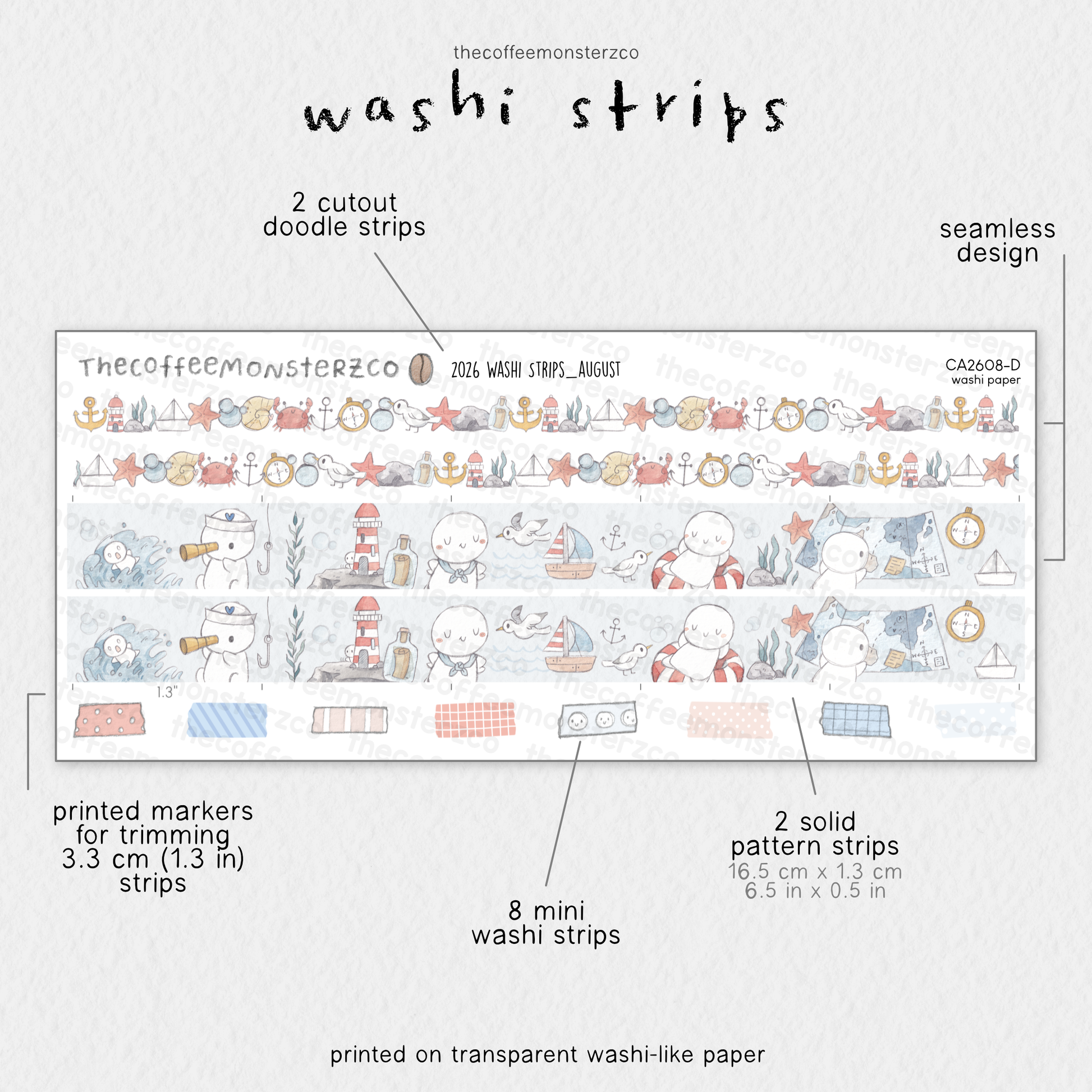 2026 Coordinating Washi Strips