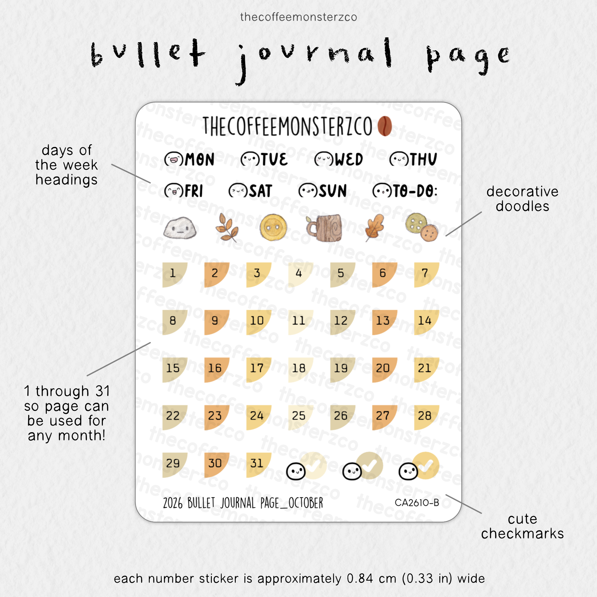 2026 Bullet Journal Page