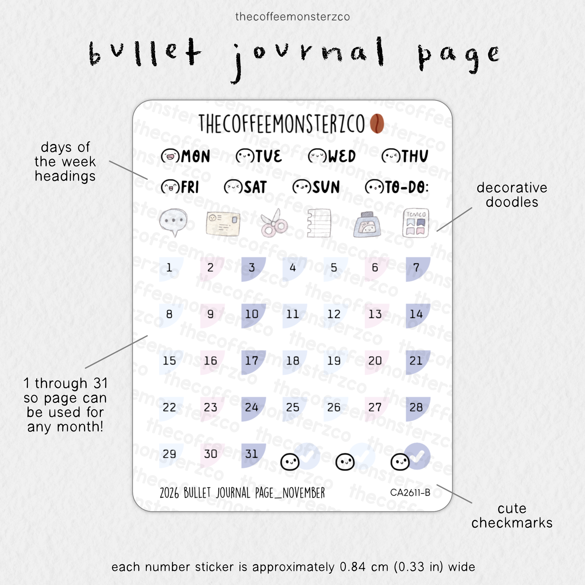 2026 Bullet Journal Page